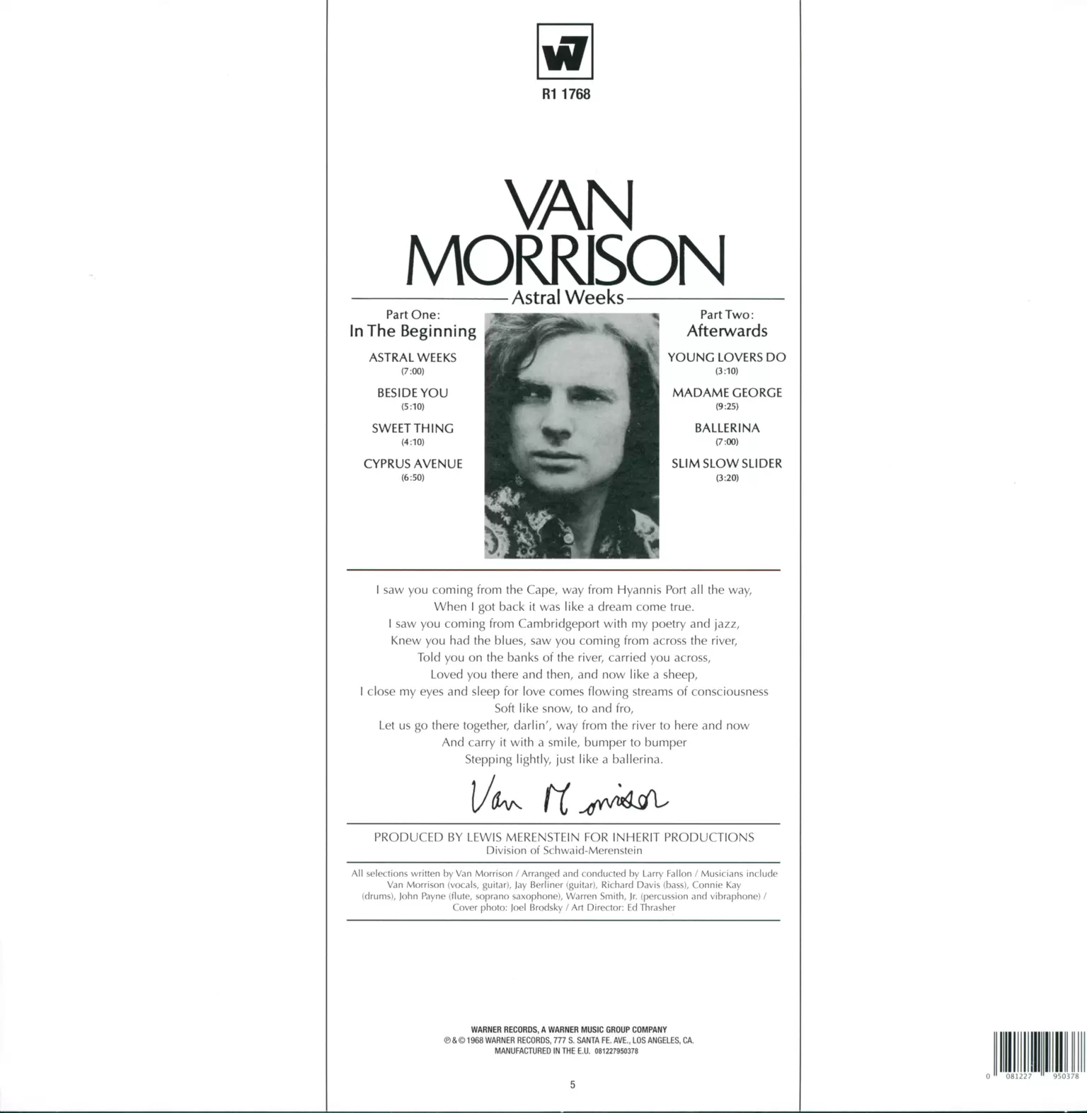 Van Morrison: Astral Weeks, LP (Vinyl)