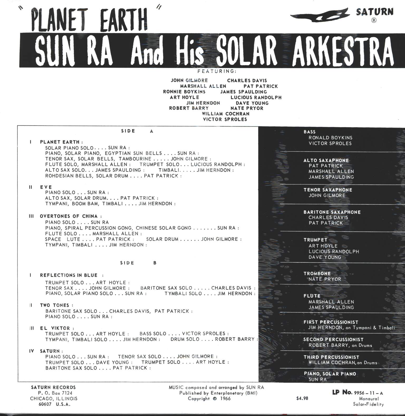The Sun Ra Arkestra: Visits Planet Earth, LP (Vinyl)