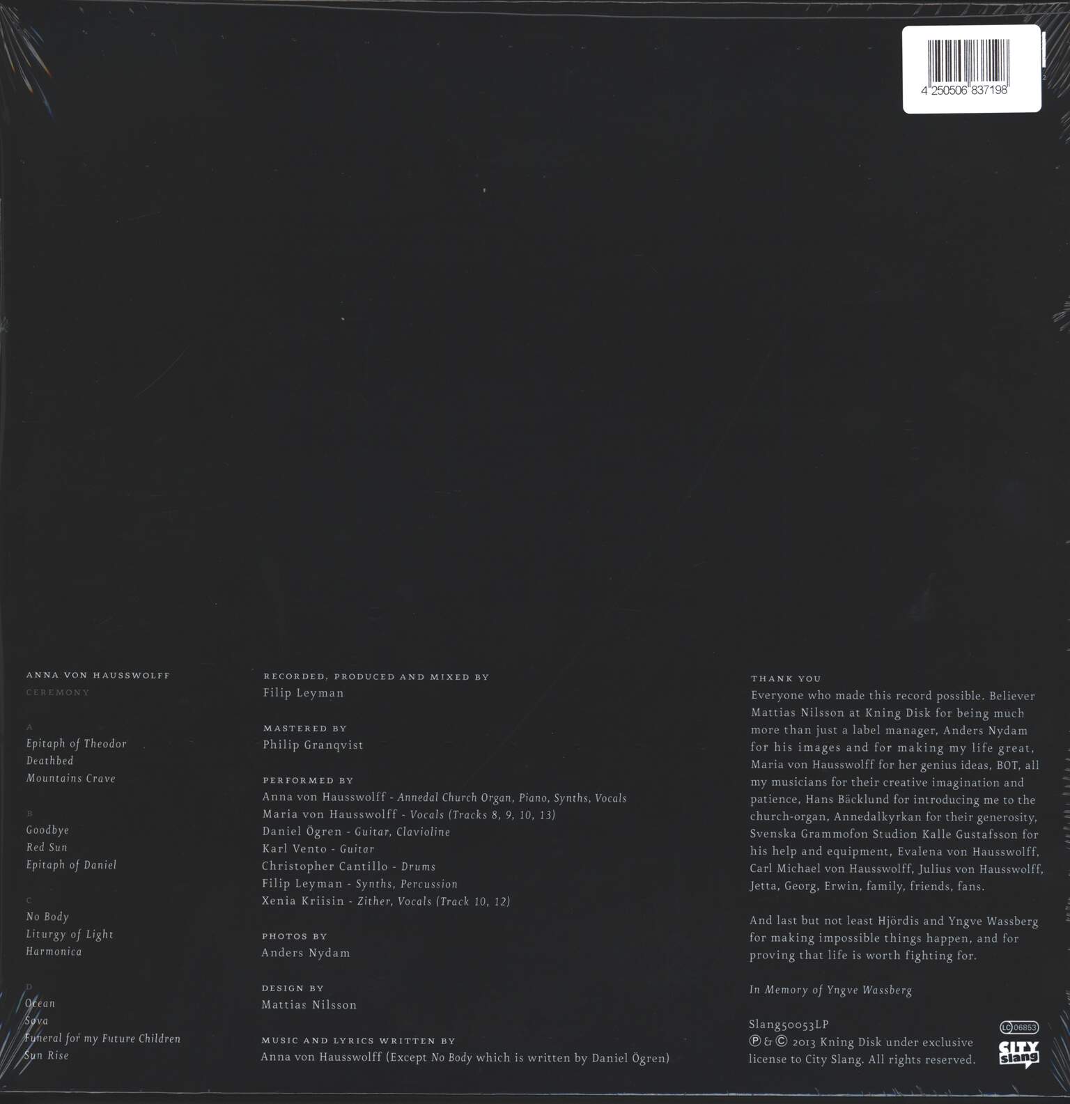 Anna Von Hausswolff: Ceremony, 2×LP (Vinyl)