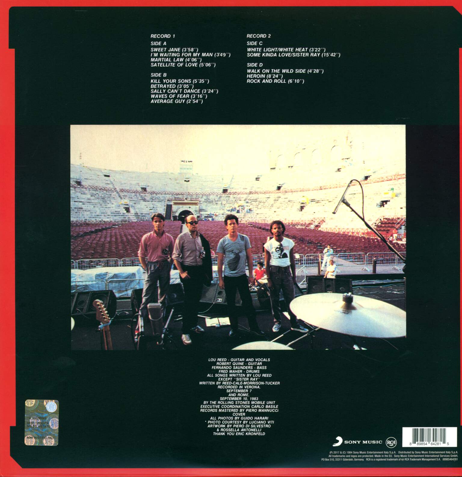 Lou Reed: Live In Italy, 2×LP (Vinyl)