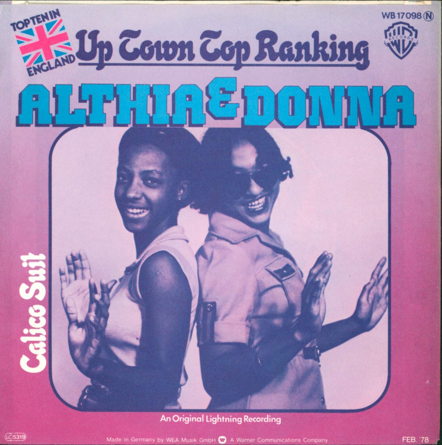 Althea & Donna: Up Town Top Ranking, 7" Single (Vinyl)