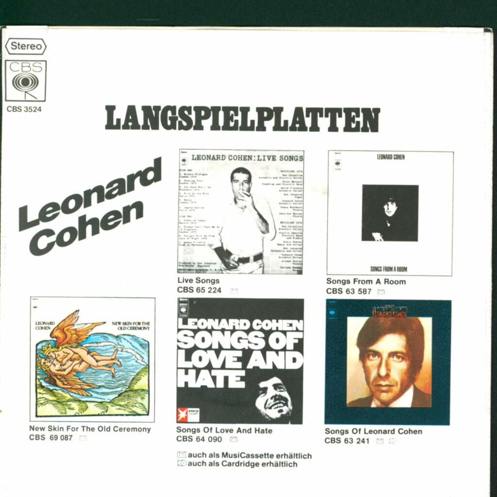 Leonard Cohen: Tonight Will Be Fine, 7" Single (Vinyl)