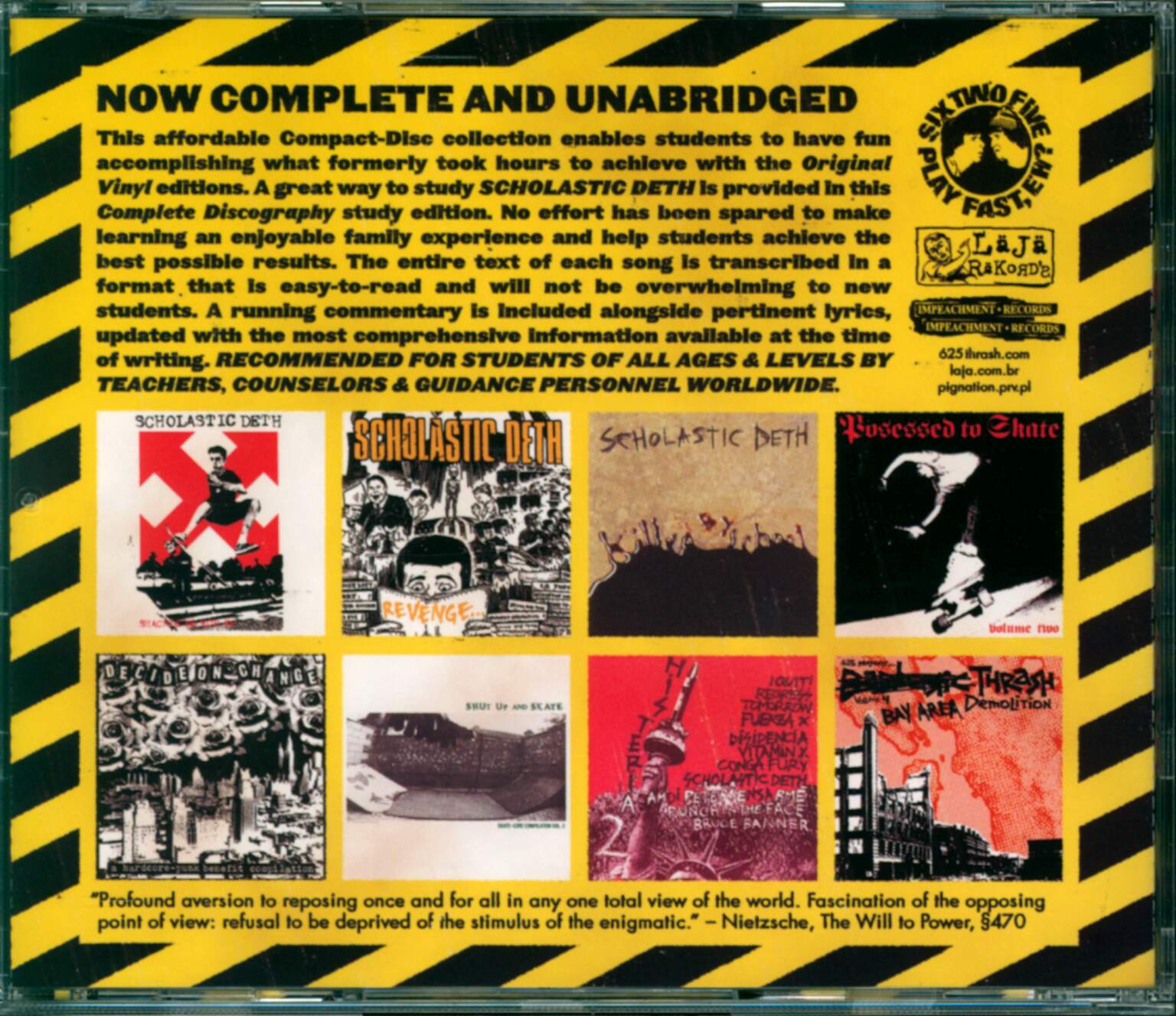 Scholastic Deth: Final Examiner, CD