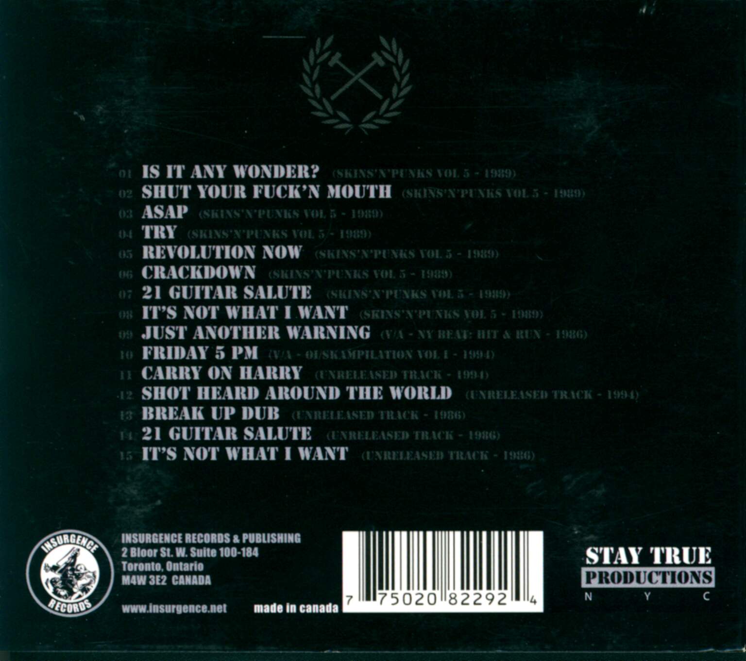 The Press: The Complete Press 1984-1994, CD