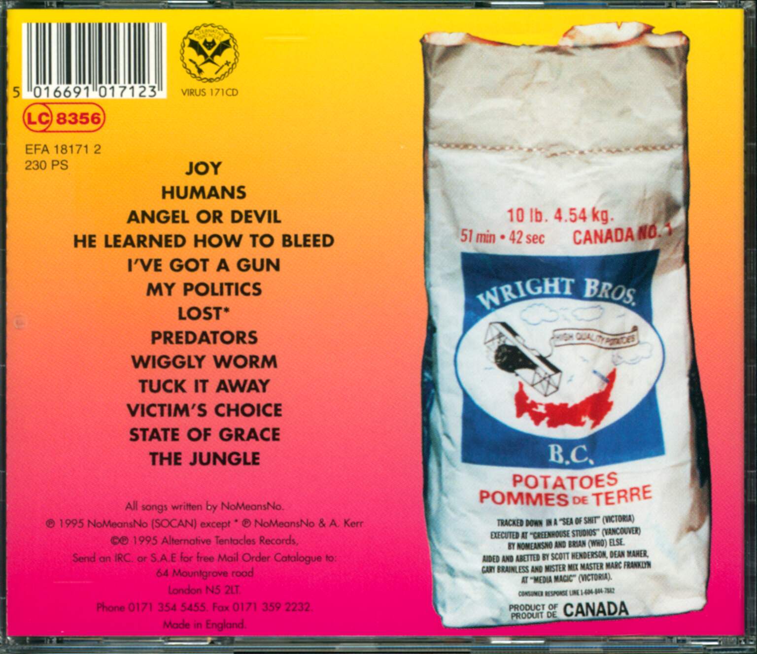 Nomeansno: The Worldhood Of The World (As Such), CD