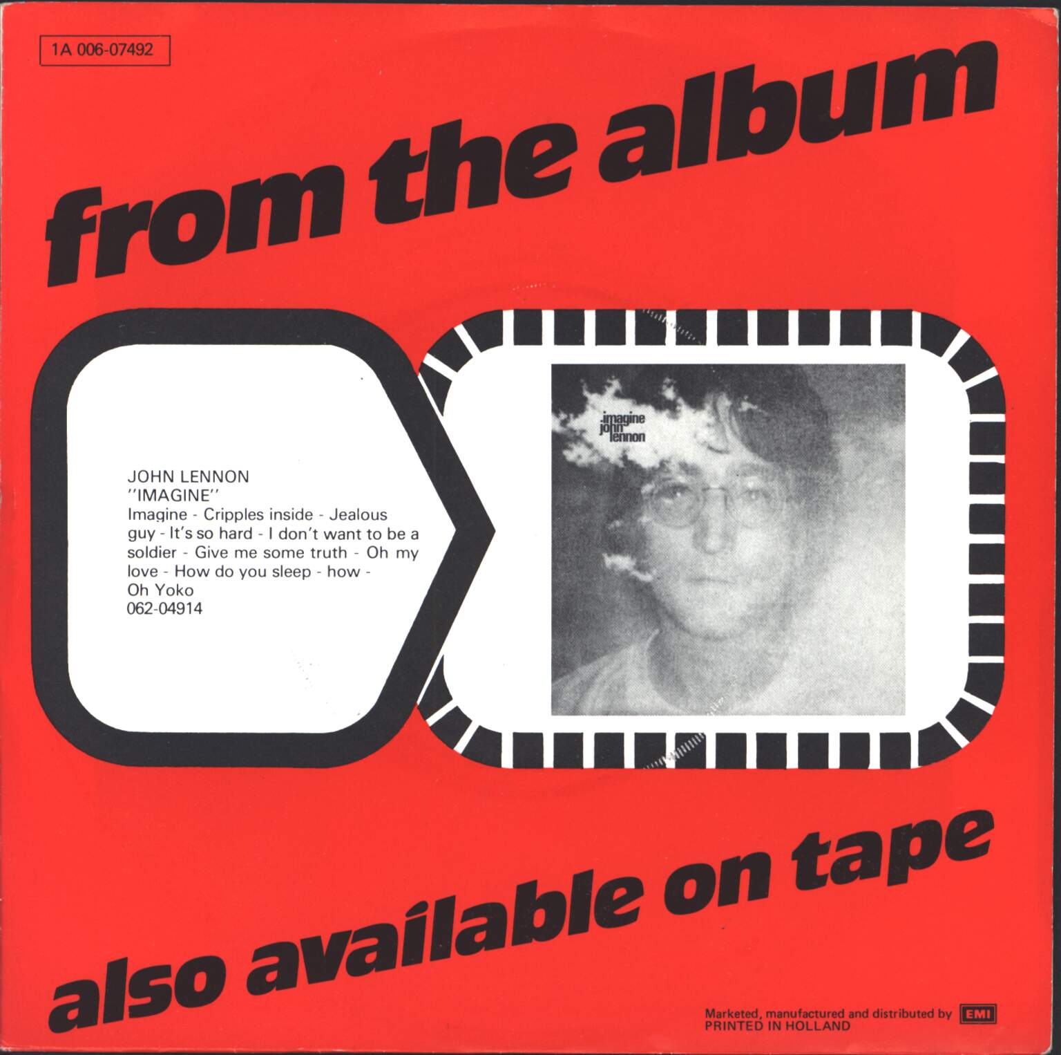 John Lennon: Jealous Guy, 7" Single (Vinyl)