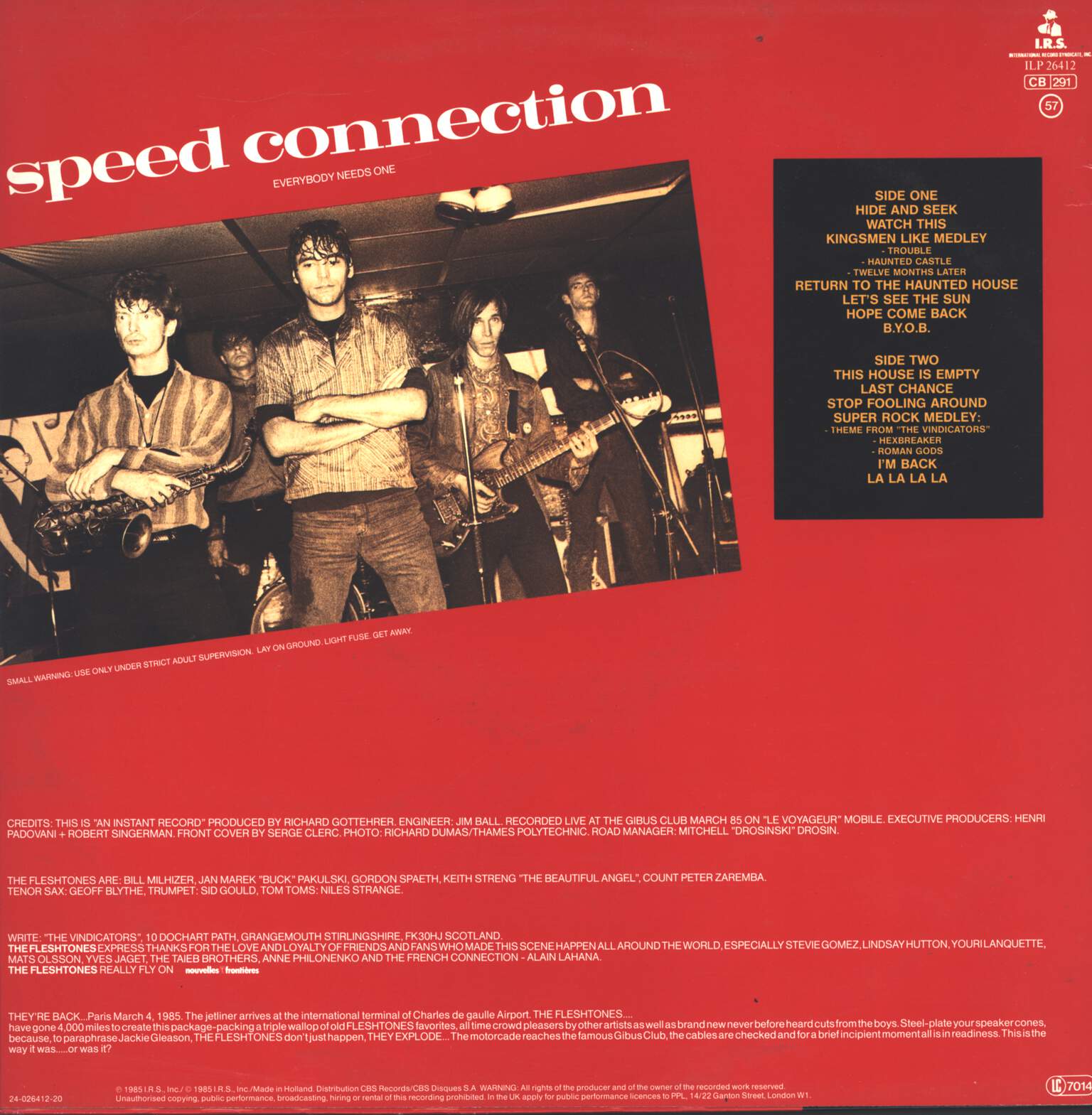 The Fleshtones: Speed Connection - Live In Paris 85, LP (Vinyl)
