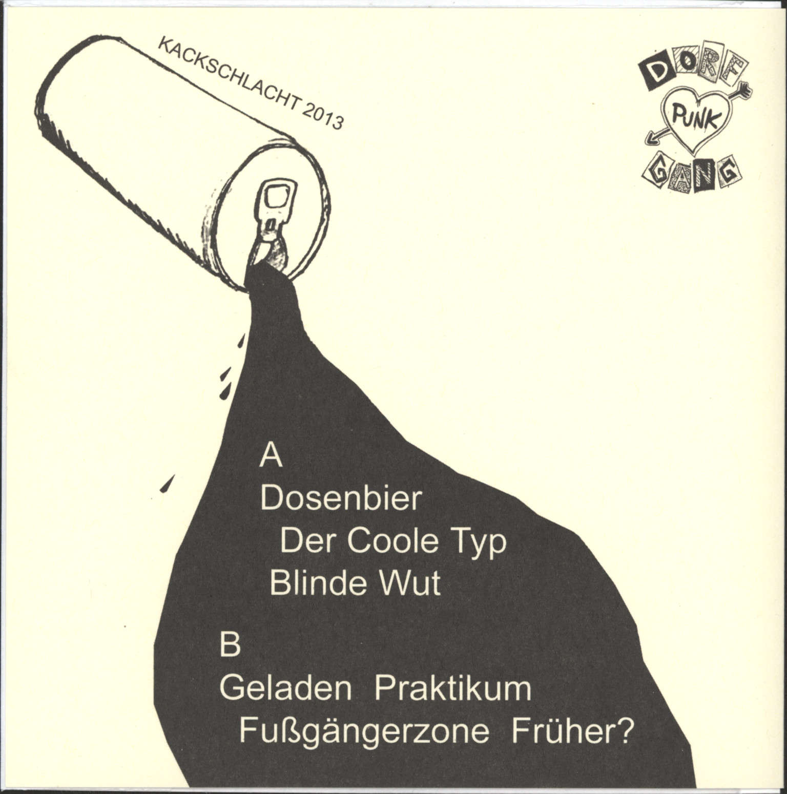 Kackschlacht: Dosenbier (Same), 1×7" Single (Vinyl)