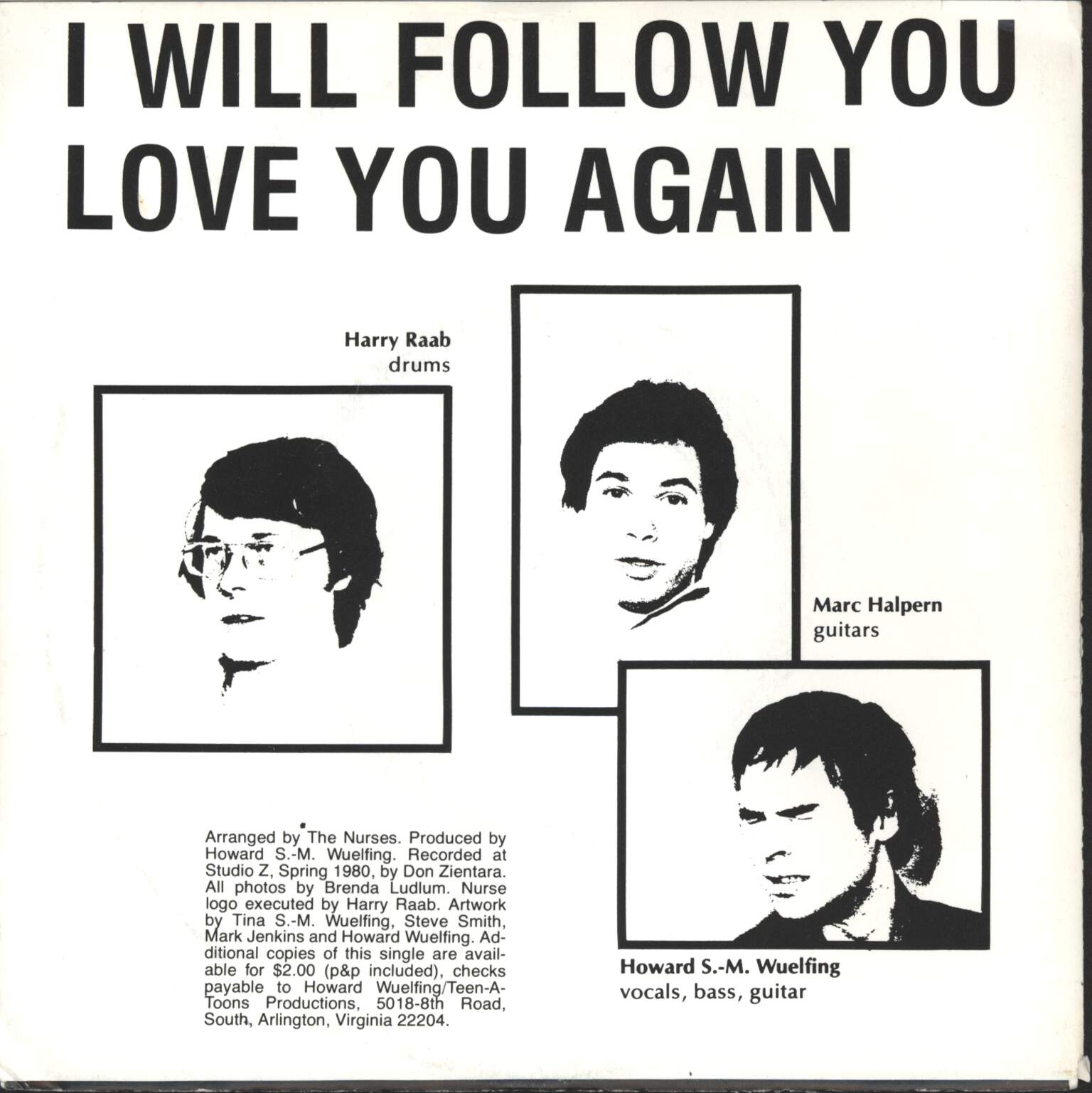 Nurses: Love You Again / I Will Follow You, 1×7" Single (Vinyl)