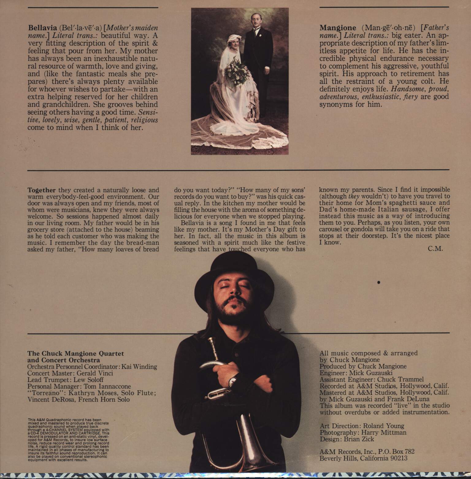 Chuck Mangione: Bellavia, 1×LP (Vinyl)