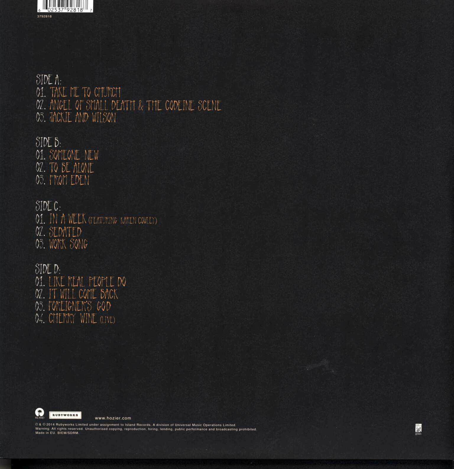 Hozier: Hozier, 2×LP (Vinyl)