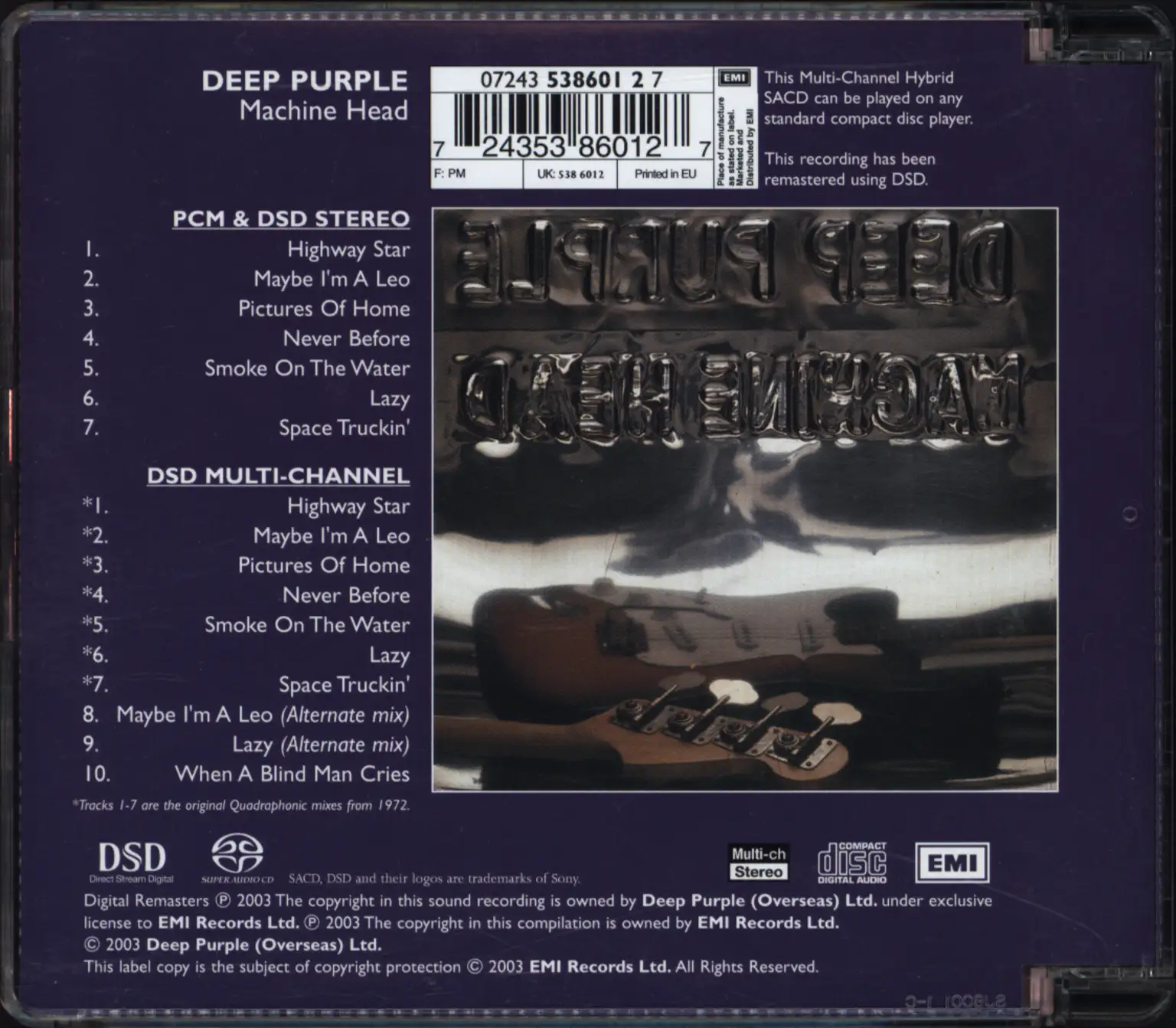 Deep Purple: Machine Head, 1×CD