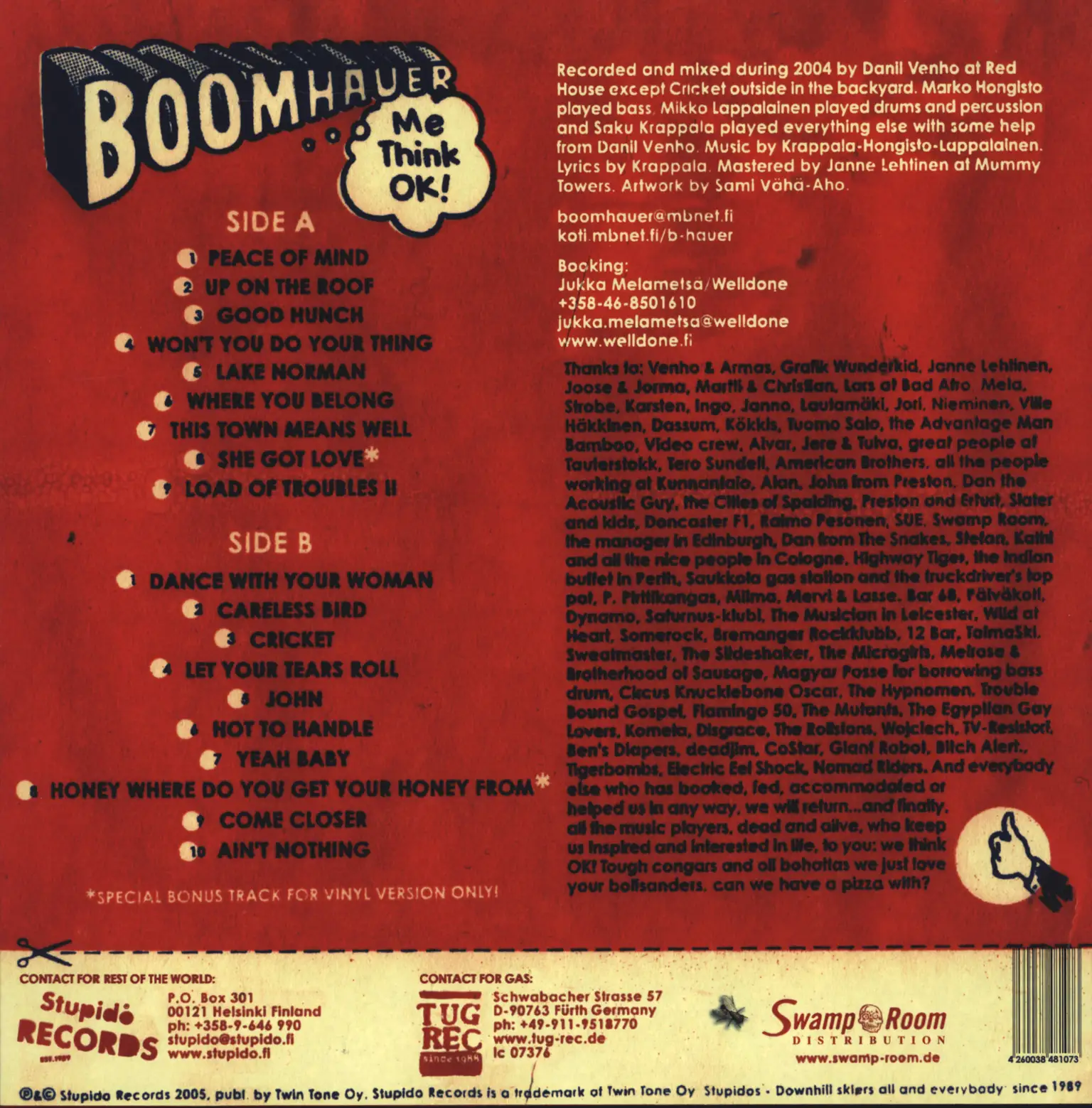 Boomhauer: Me Think OK!, 1×LP (Vinyl)