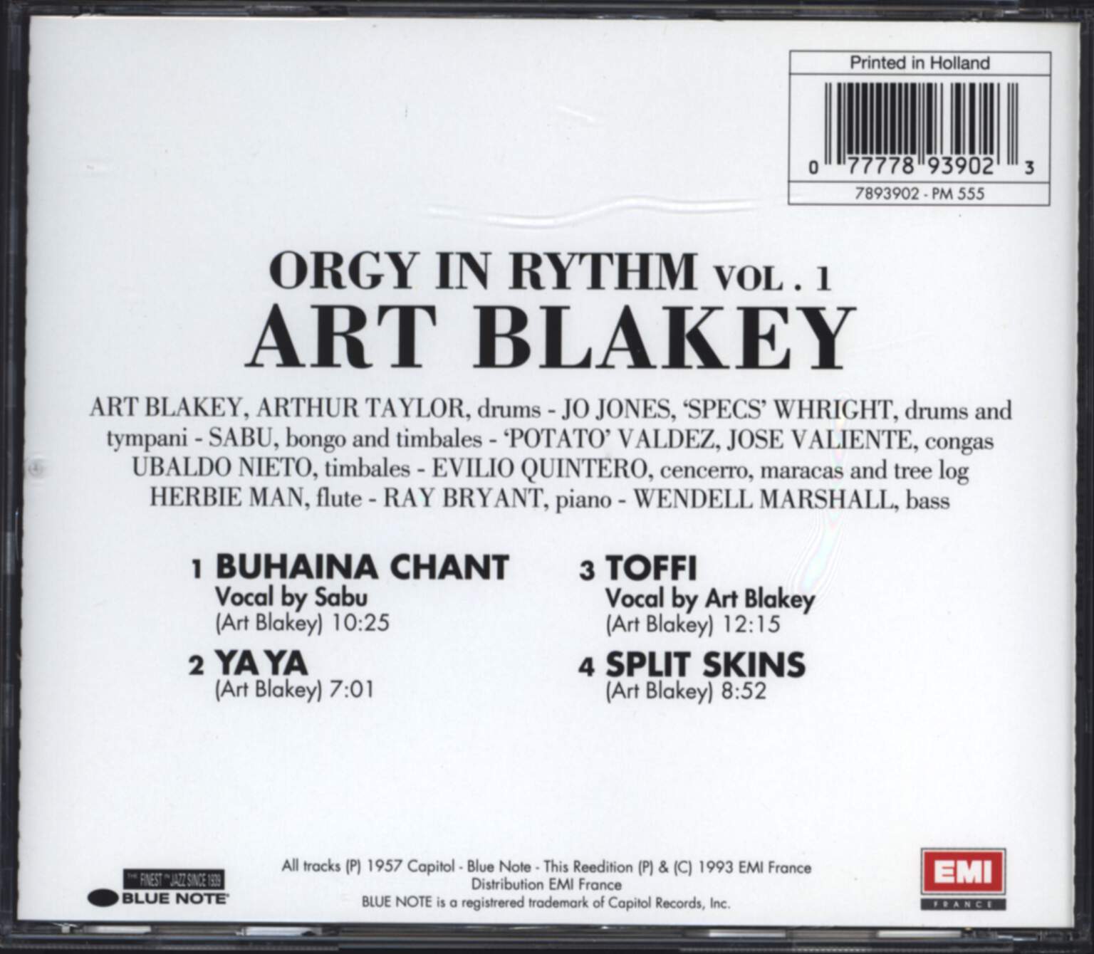 Art Blakey: Orgy In Rhythm vol.1, 1×CD