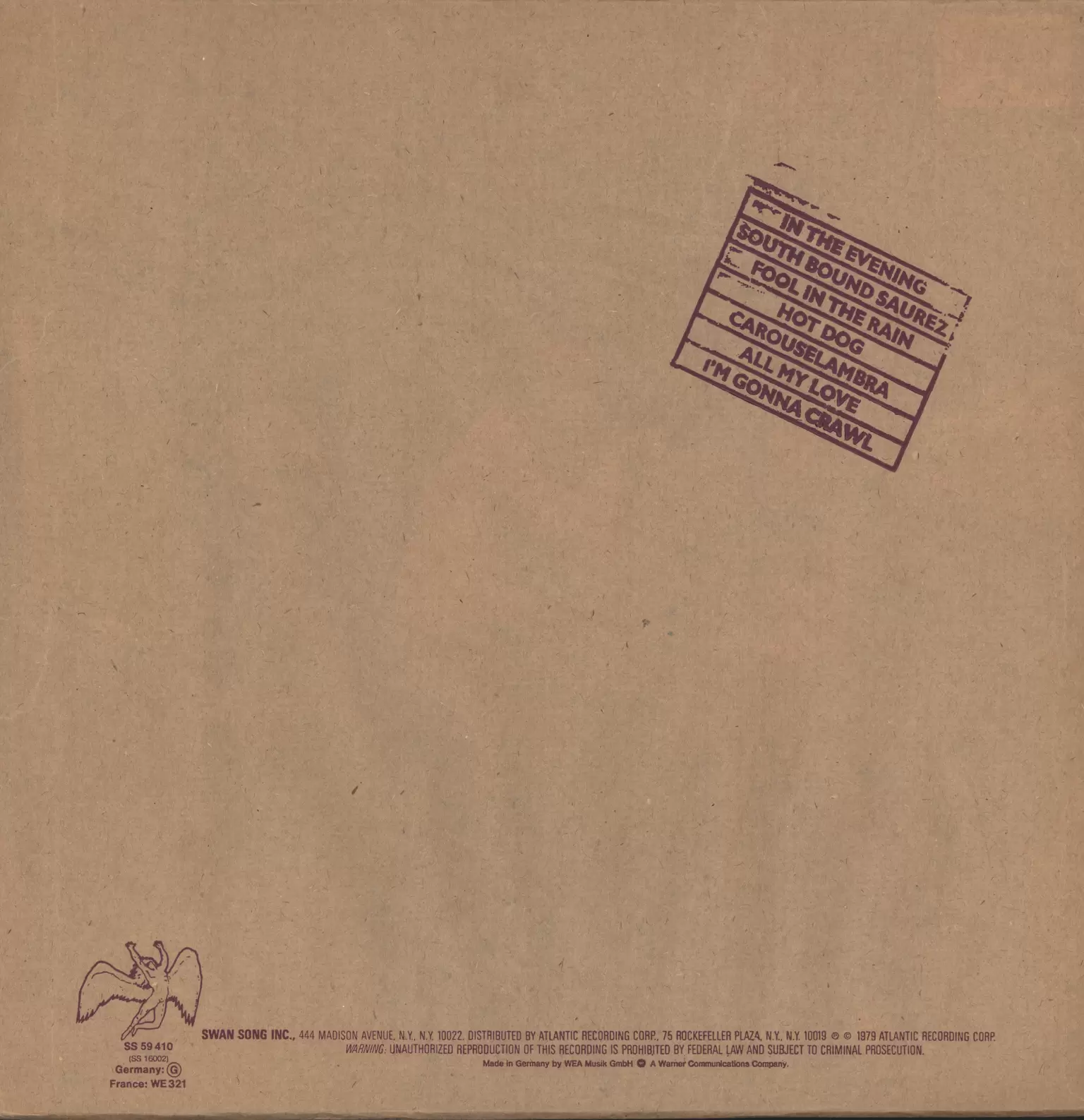 Led Zeppelin: In Through The Out Door, 1×LP (Vinyl)
