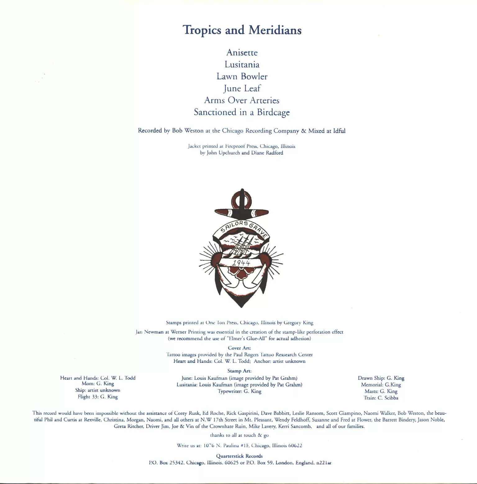 June Of 44: Tropics And Meridians, 1×LP (Vinyl)