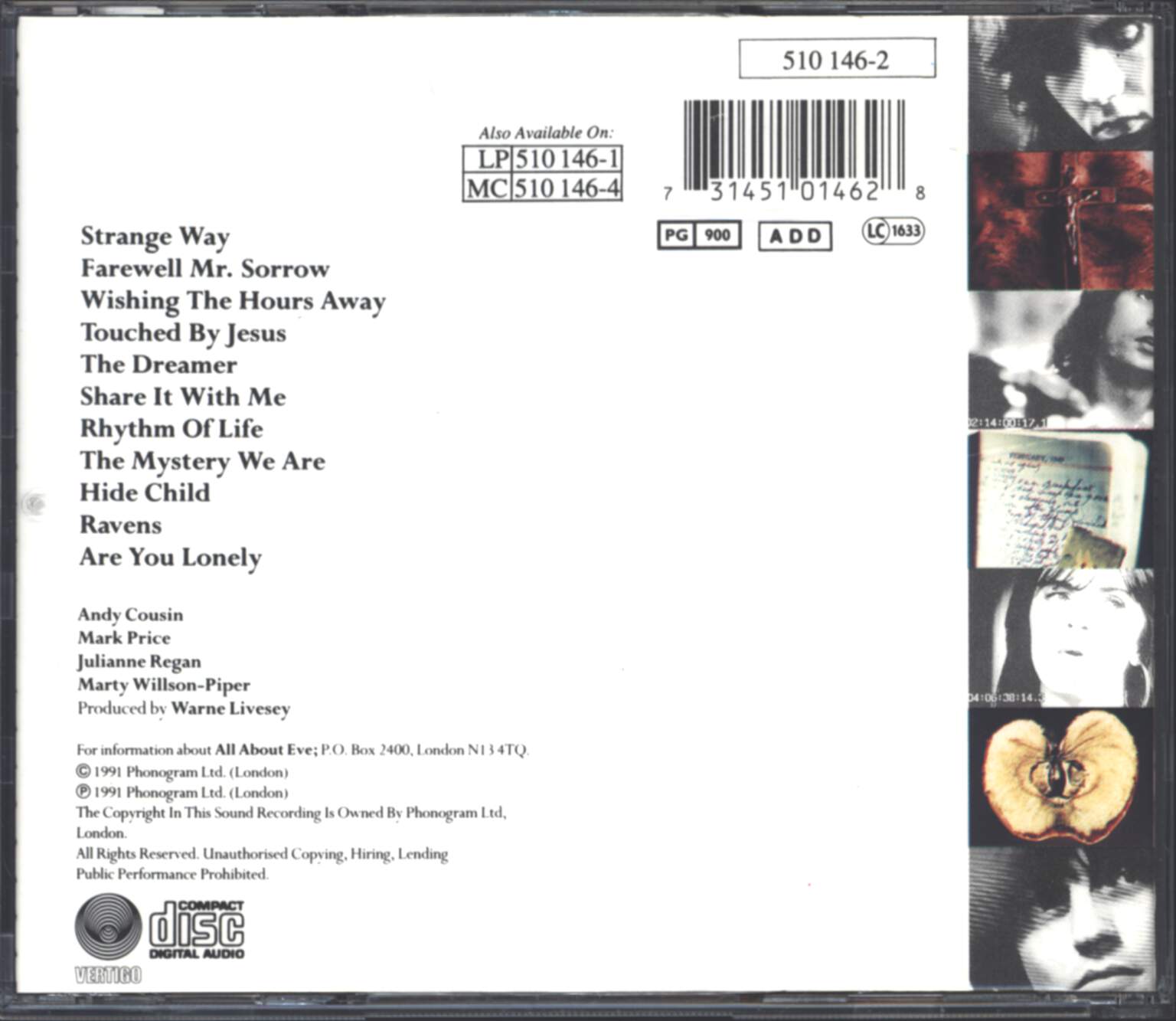 All About Eve: Touched By Jesus, 1×CD