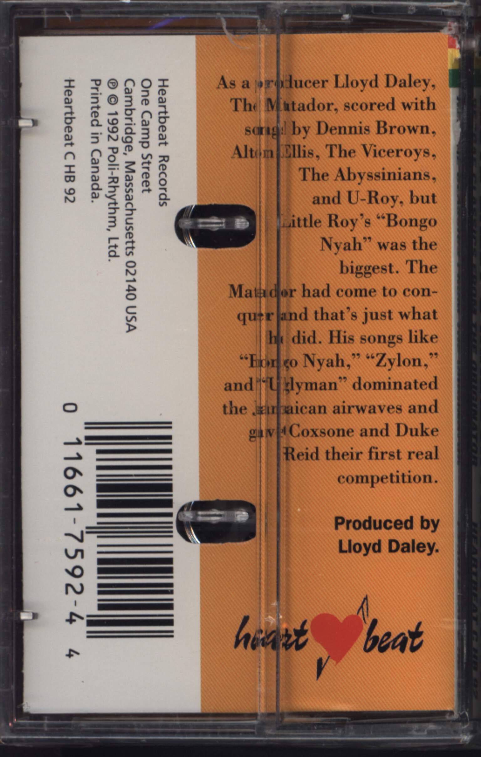 Various: Lloyd Daley's Matador Productions - Reggae Classics From The Originator, 1×Tape