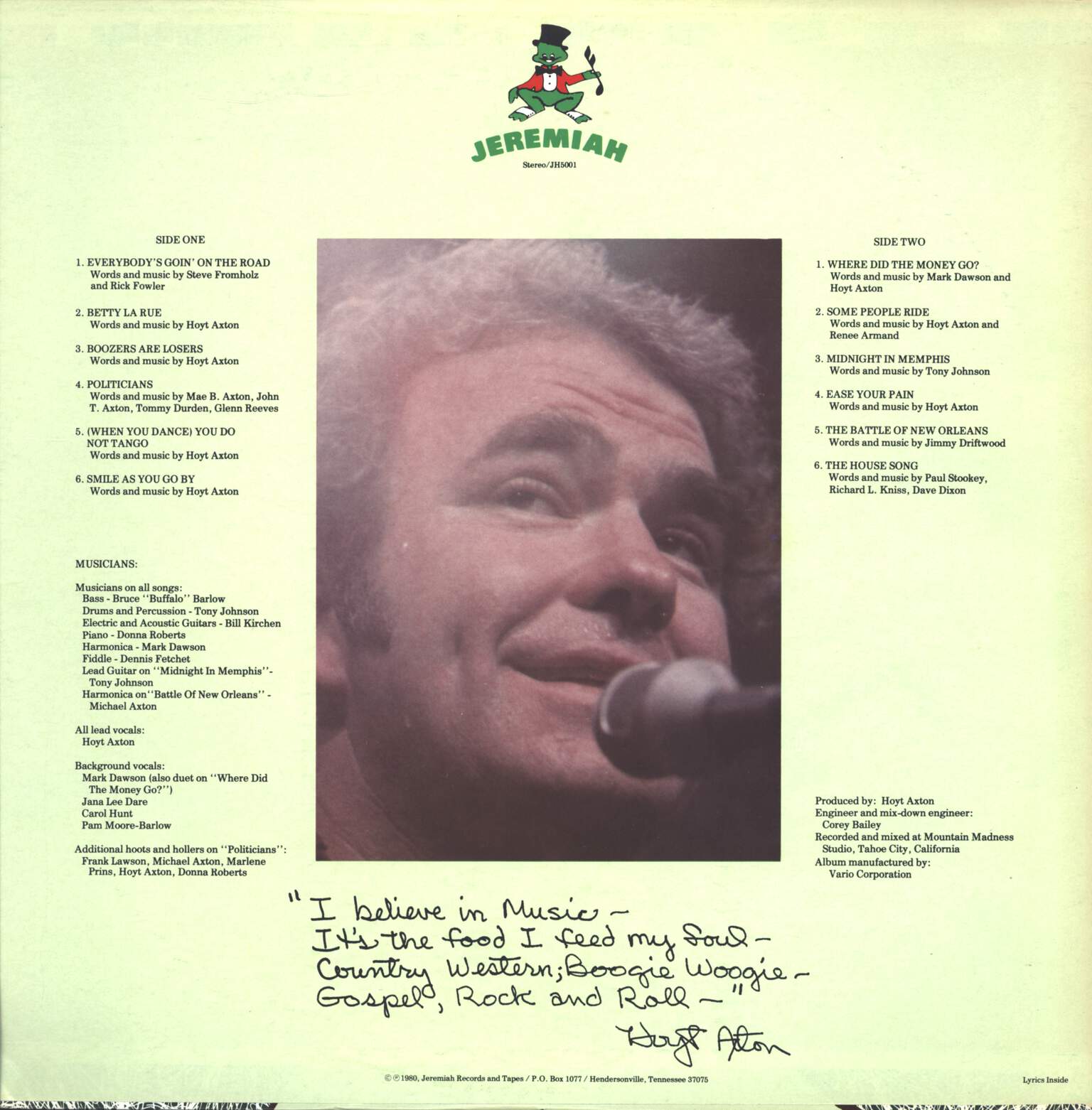 Hoyt Axton: Where Did The Money Go?, 1×LP (Vinyl)
