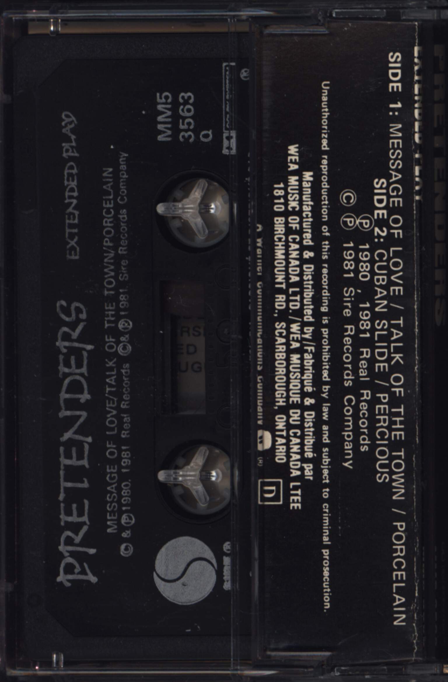 The Pretenders: Extended Play, 1×Tape