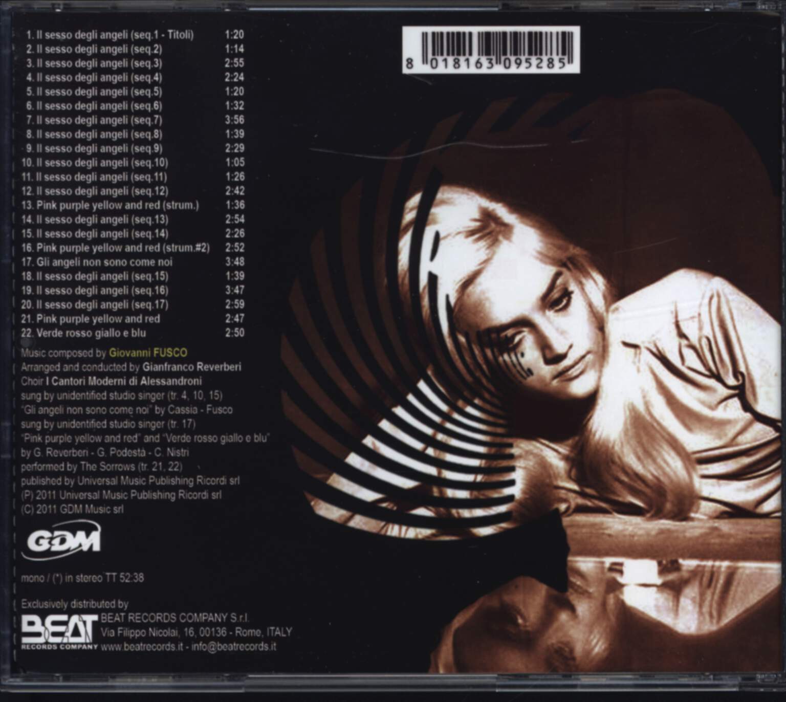 Giovanni Fusco: Il Sesso Degli Angeli (Original Soundtrack), 1×CD
