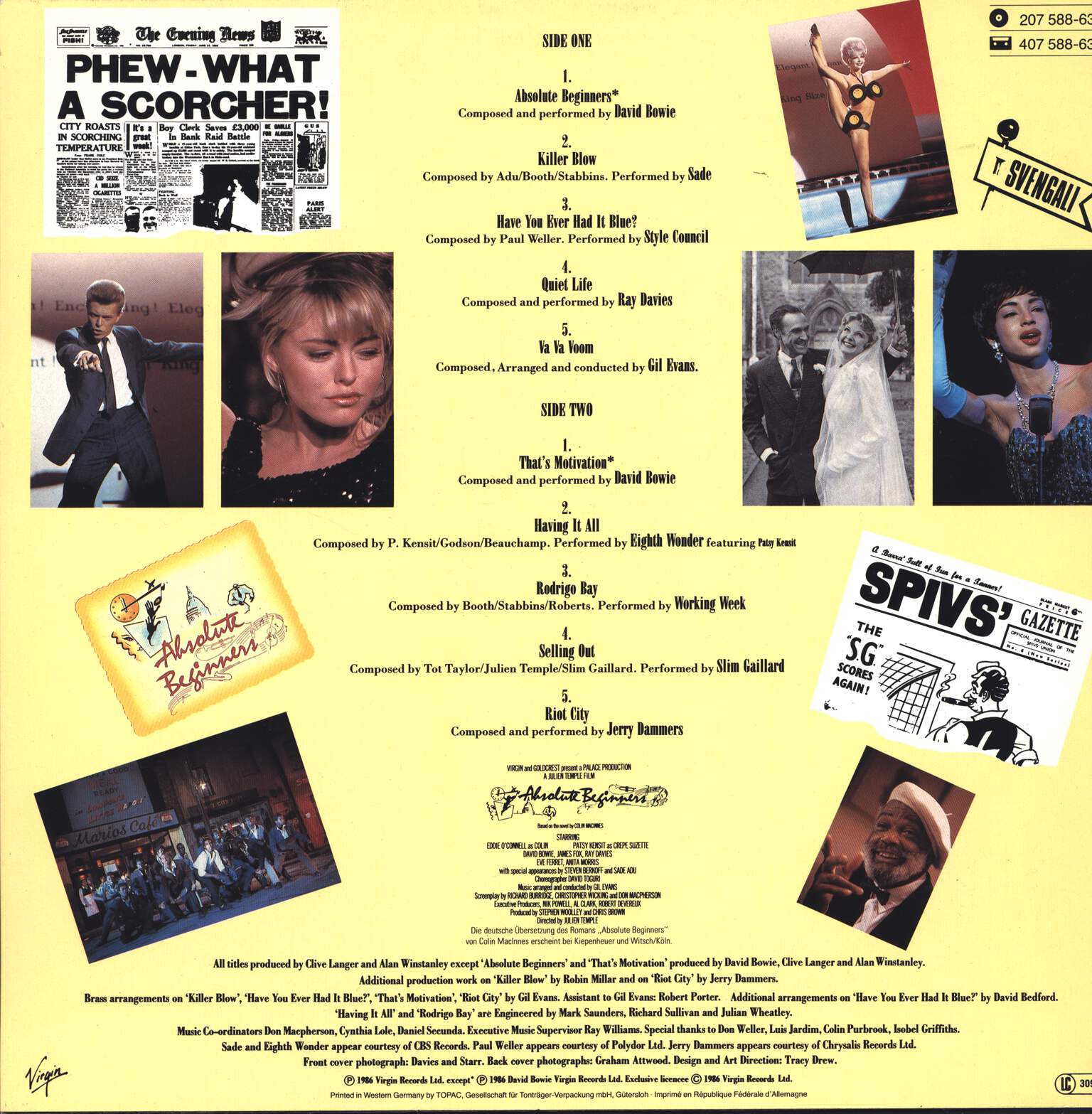 Various: Songs From The Original Motion Picture Absolute Beginners - The Musical, 1×LP (Vinyl)