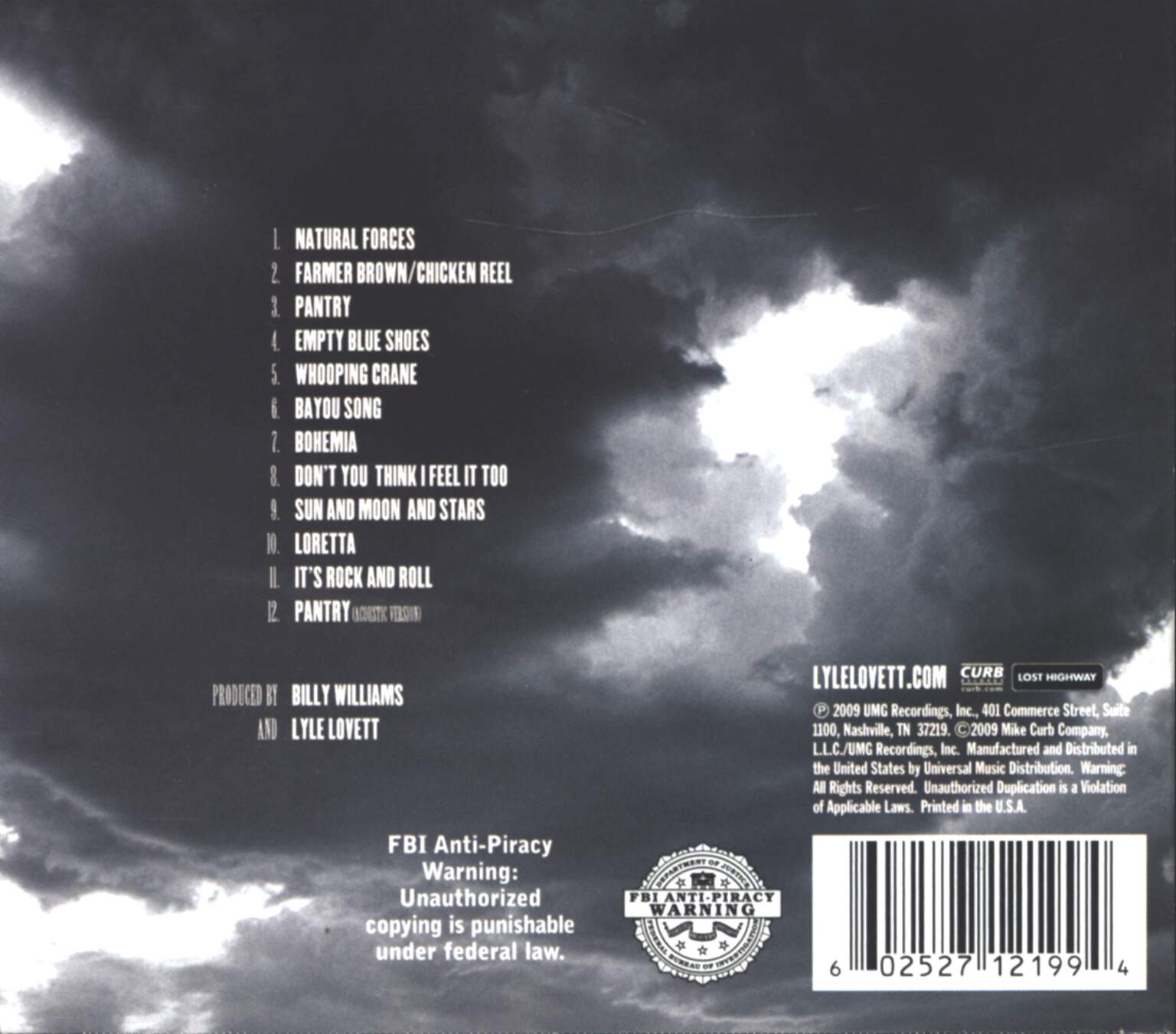 Lyle Lovett: Natural Forces, 1×CD