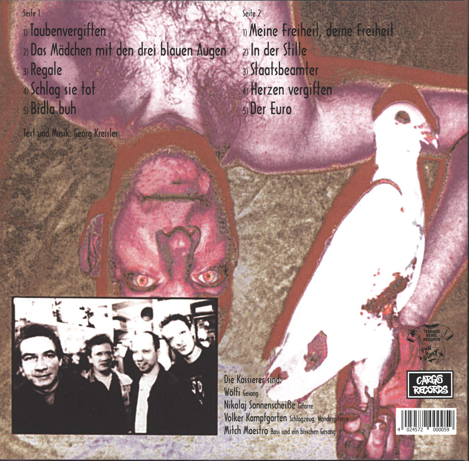 Die Kassierer: Taubenvergiften, 1×10" Vinyl EP