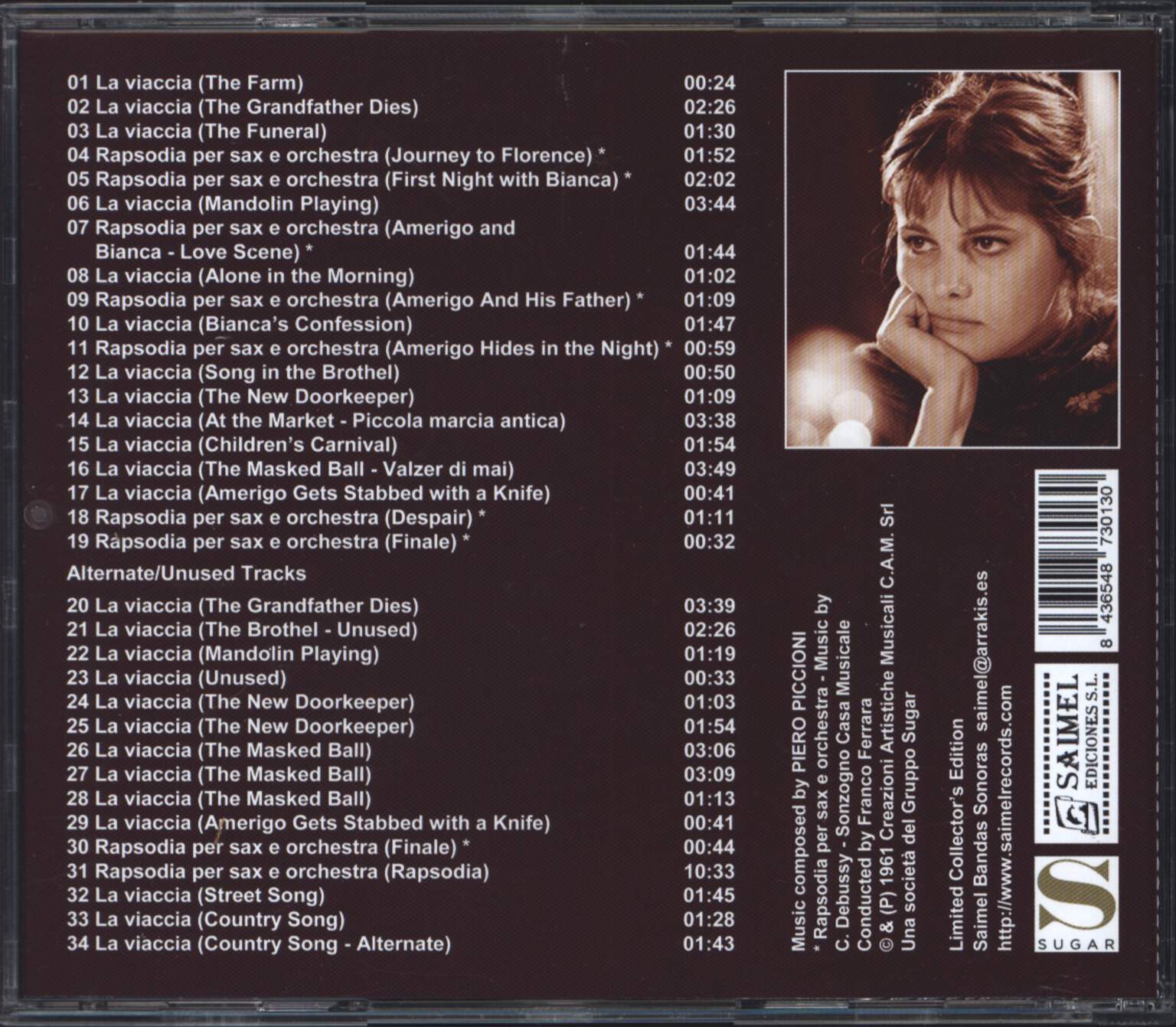 Piero Piccioni: La Viaccia, 1×CD