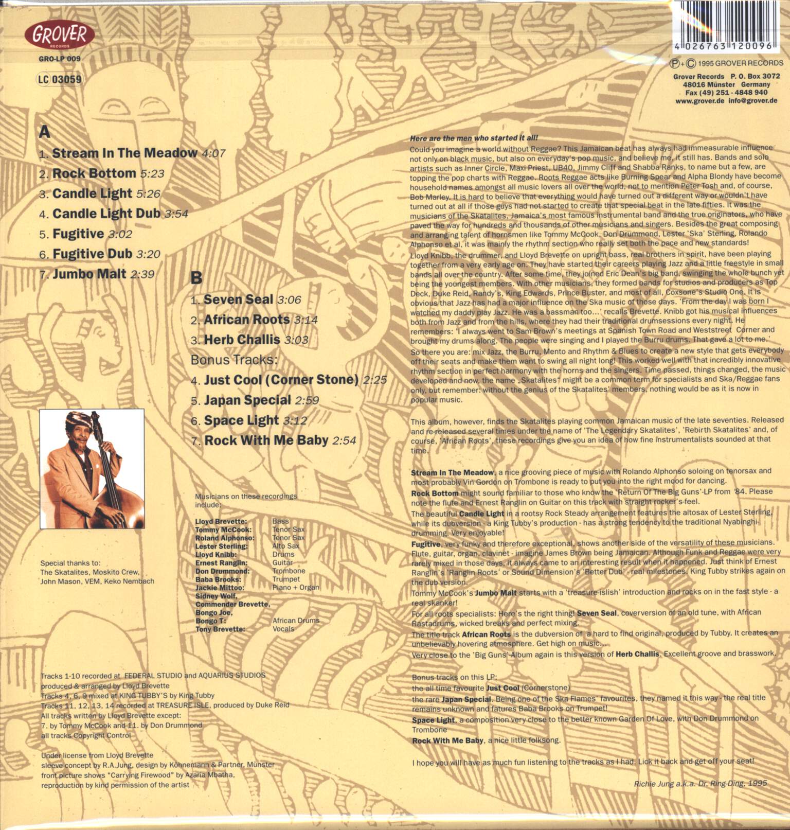 Lloyd Brevett: African Roots, 1×CD, 1×LP (Vinyl)