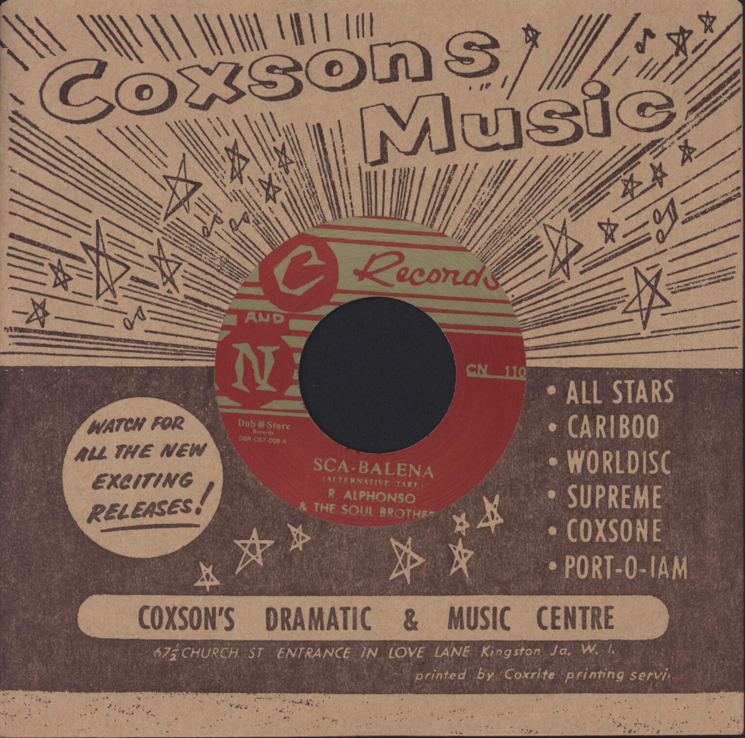 Roland Alphonso & The Soul Brothers: Sca-Balena / Bridge View, 1×7" Single (Vinyl)