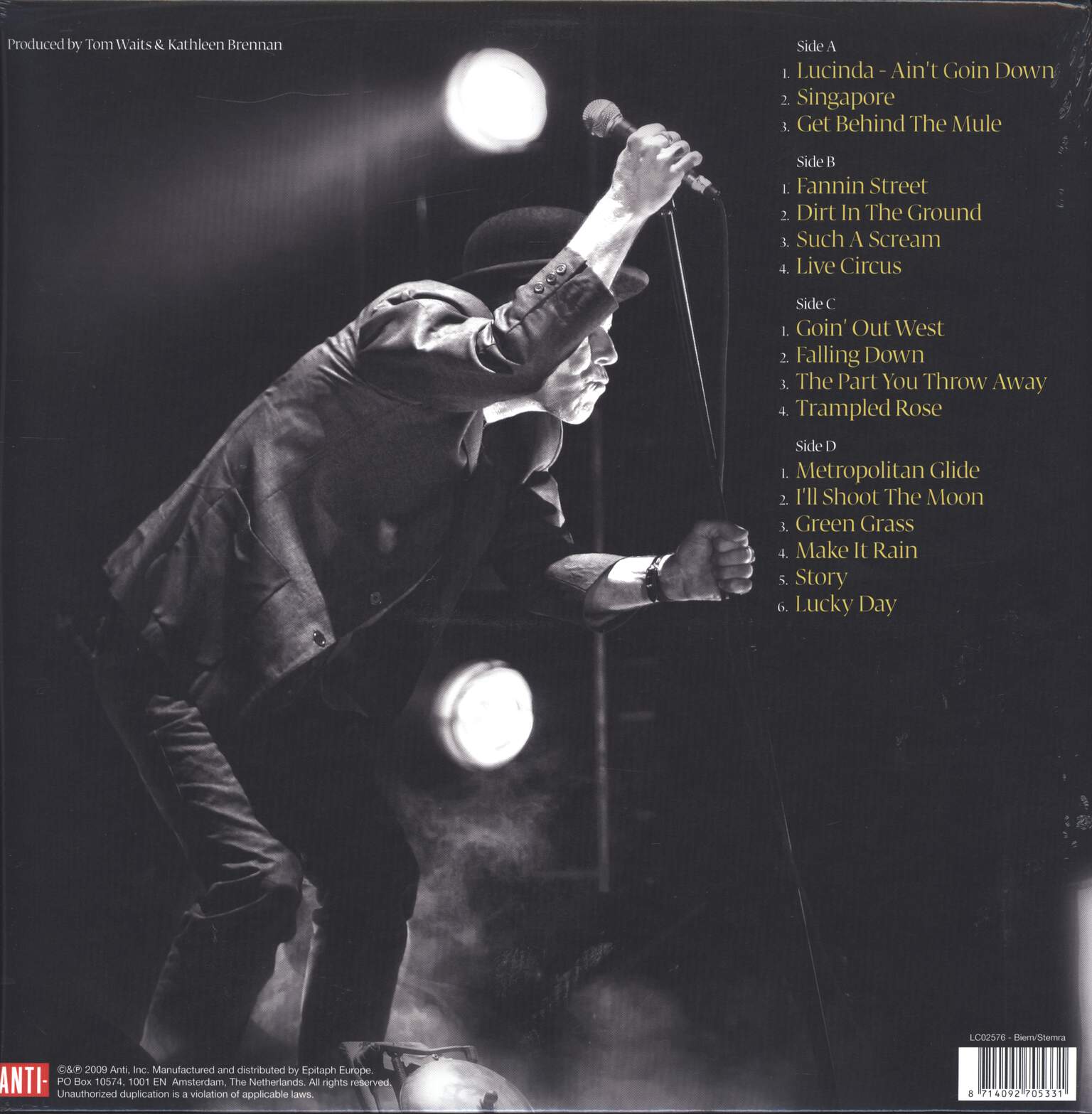 Tom Waits: Glitter And Doom Live, 2×LP (Vinyl)
