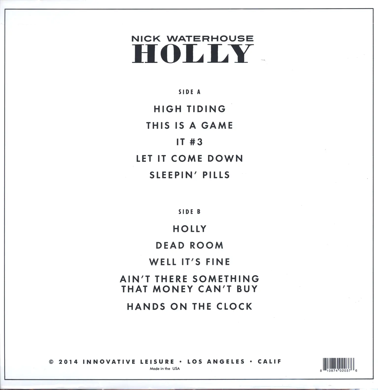 Nick Waterhouse: Holly, 1×LP (Vinyl)