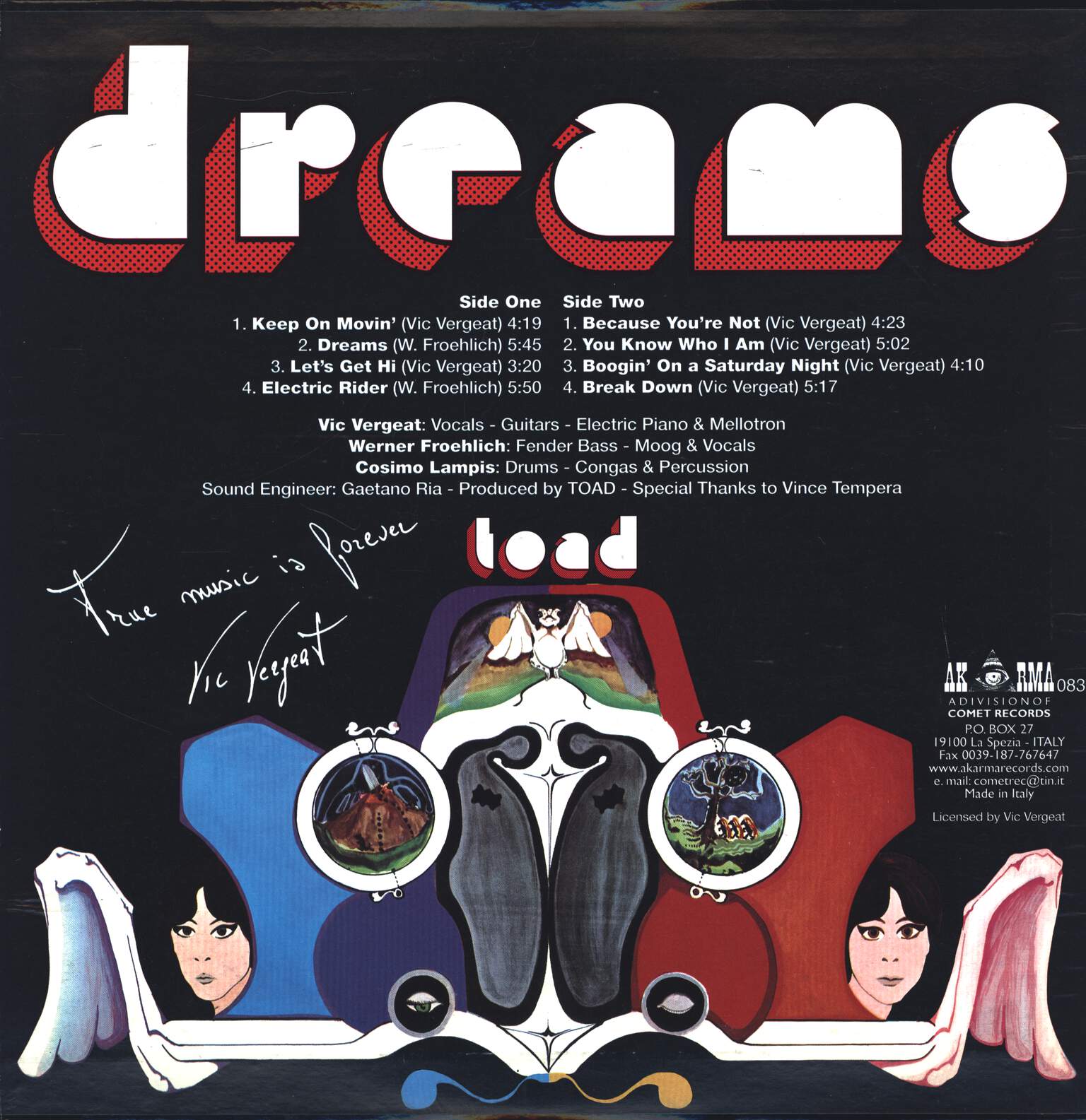 Toad: Dreams, 1×LP (Vinyl)