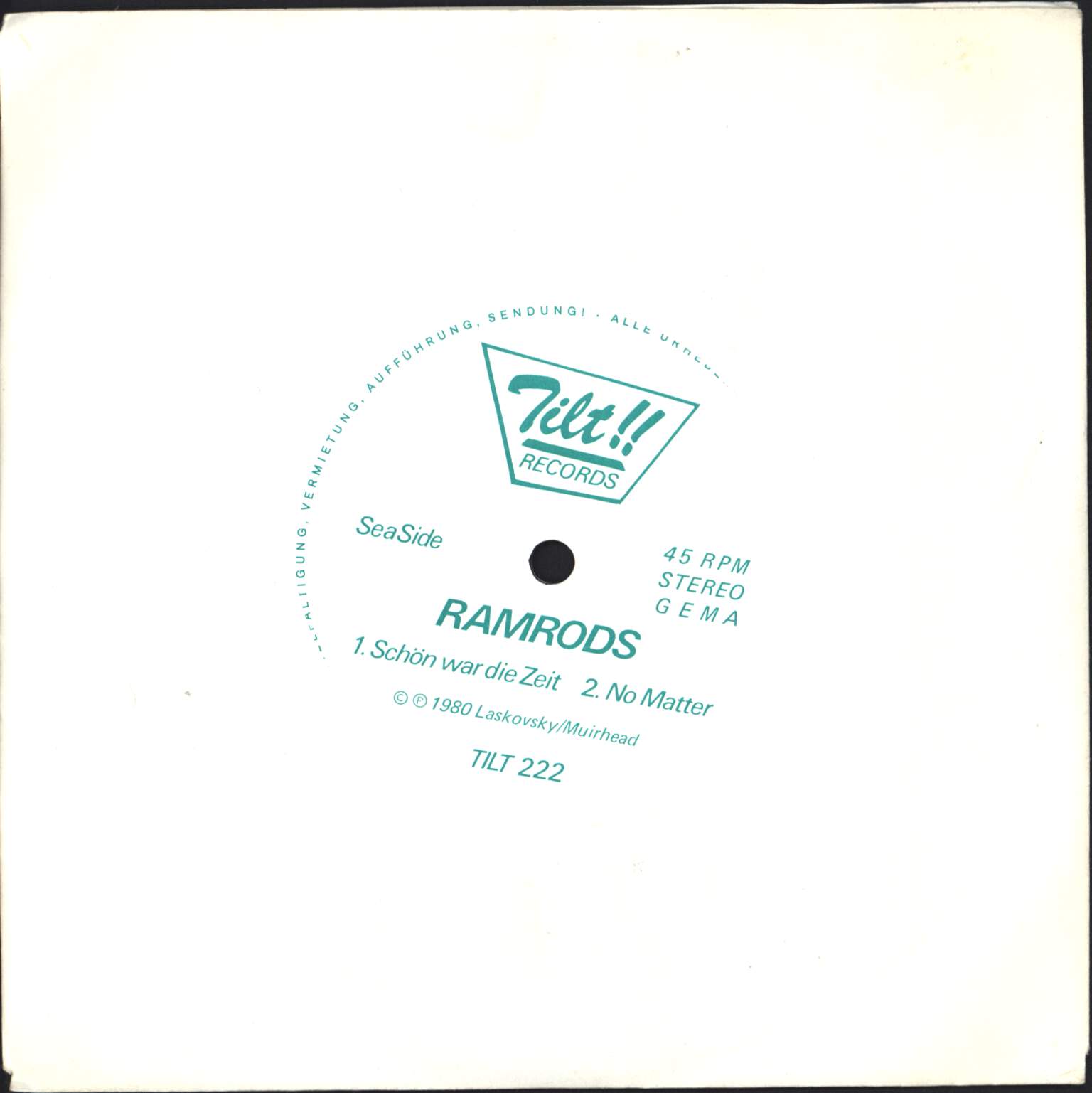 Ramrods: Schickeria, Schweine & Bonzen, 1×7" Single (Vinyl)