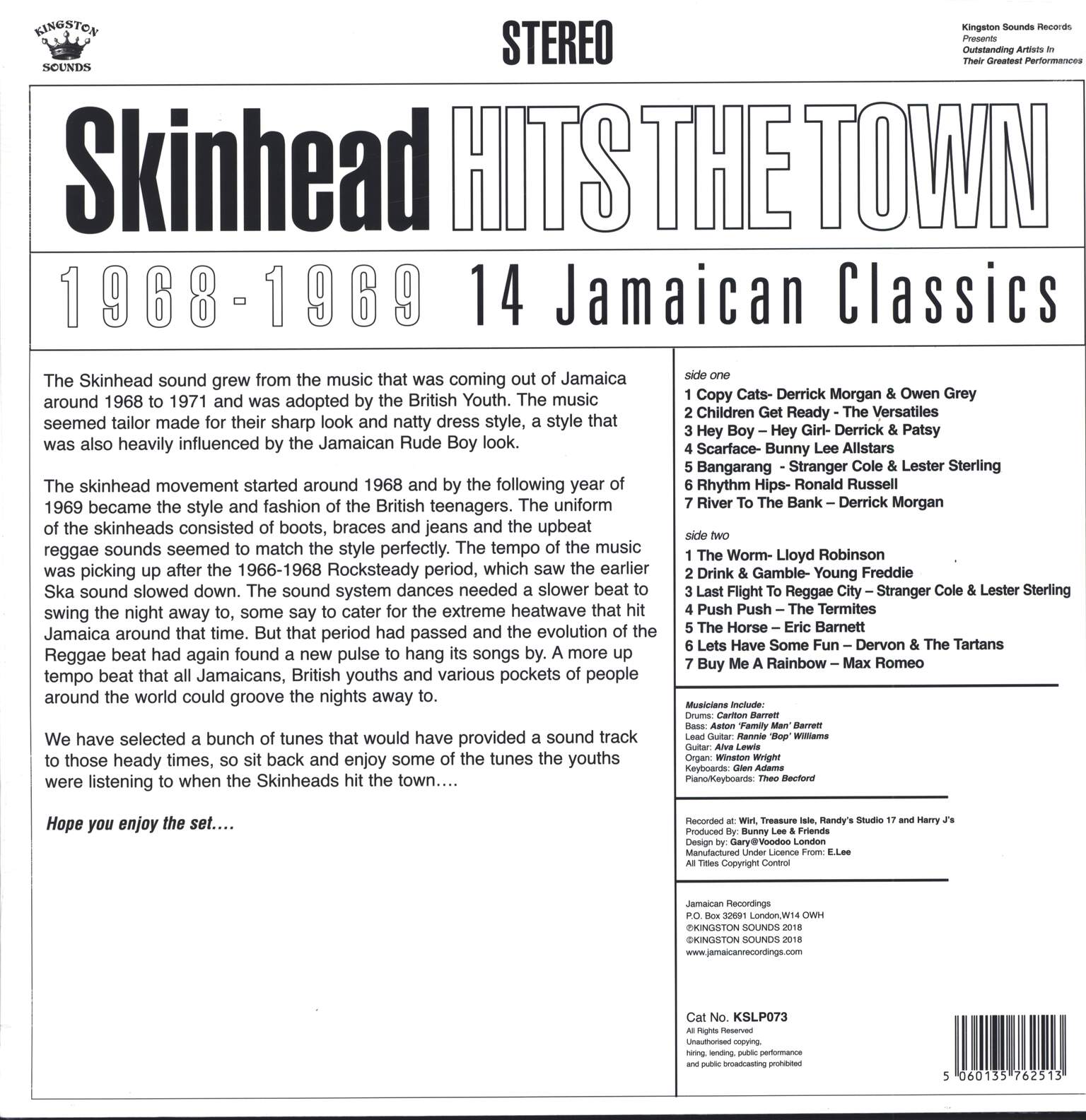 Various: Skinhead Hits The Town 1968-1969, 1×LP (Vinyl)