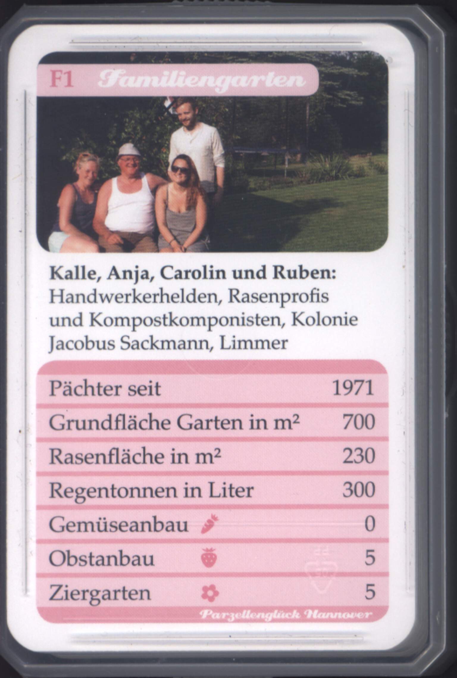Parzellenglück Quartett-Spiel: Das hannoversche Kleingarten-Quartett, 32 Karten, 1×Other