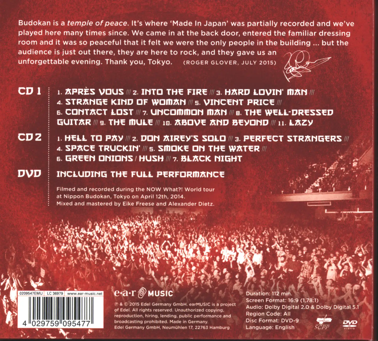 Deep Purple: ...To The Rising Sun (In Tokyo), 1×DVD, 2×CD