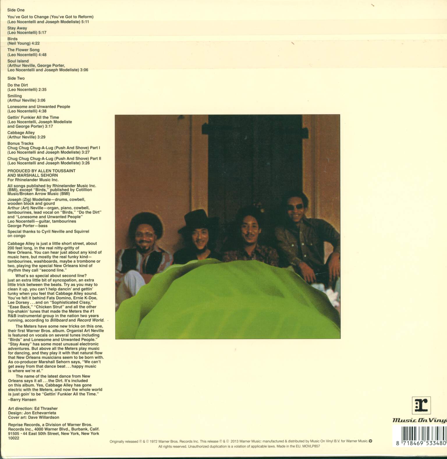 The Meters: Cabbage Alley (Bonus Tracks), 1×LP (Vinyl)