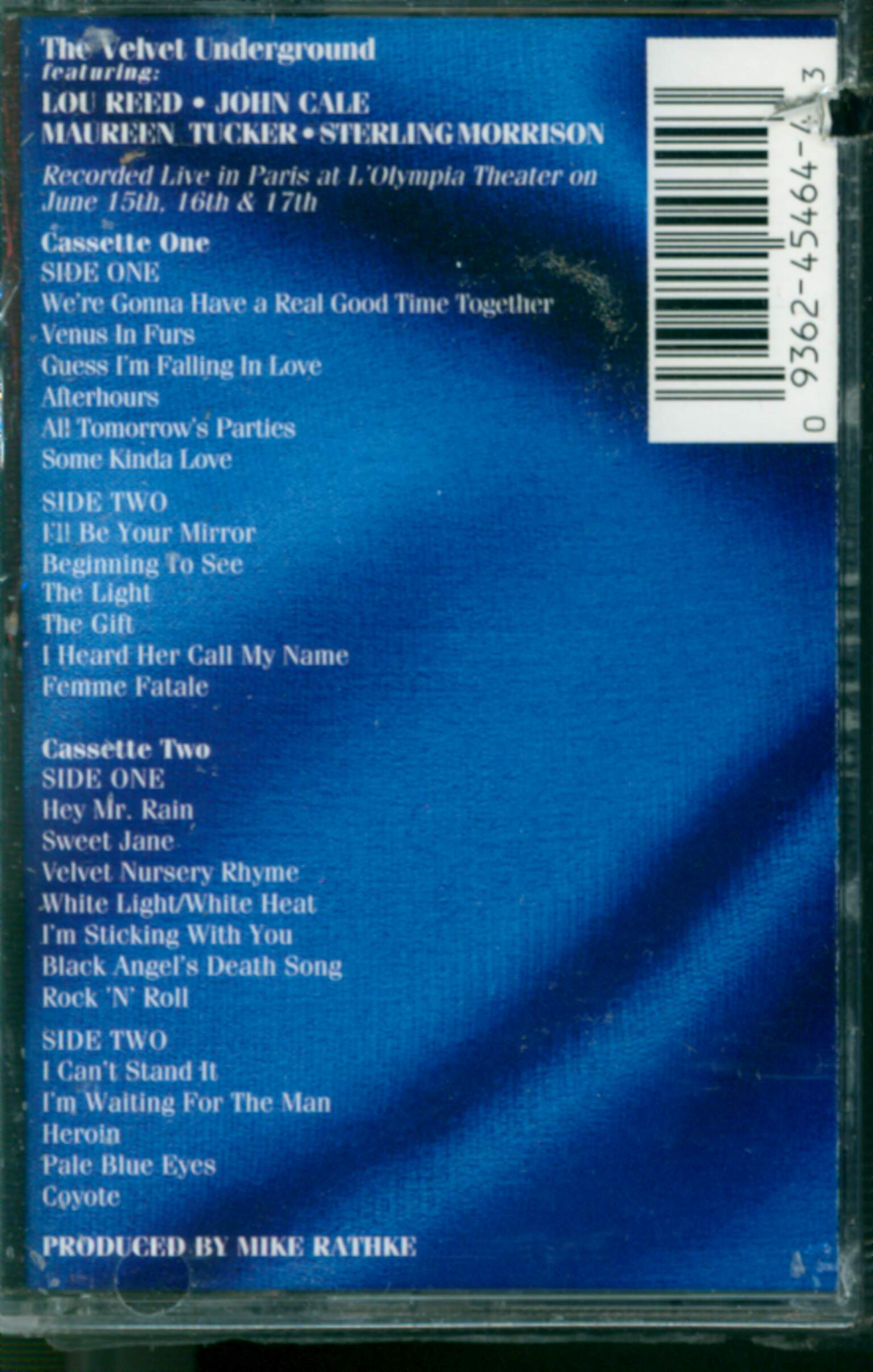 The Velvet Underground: Live MCMXCIII, 2×Tape