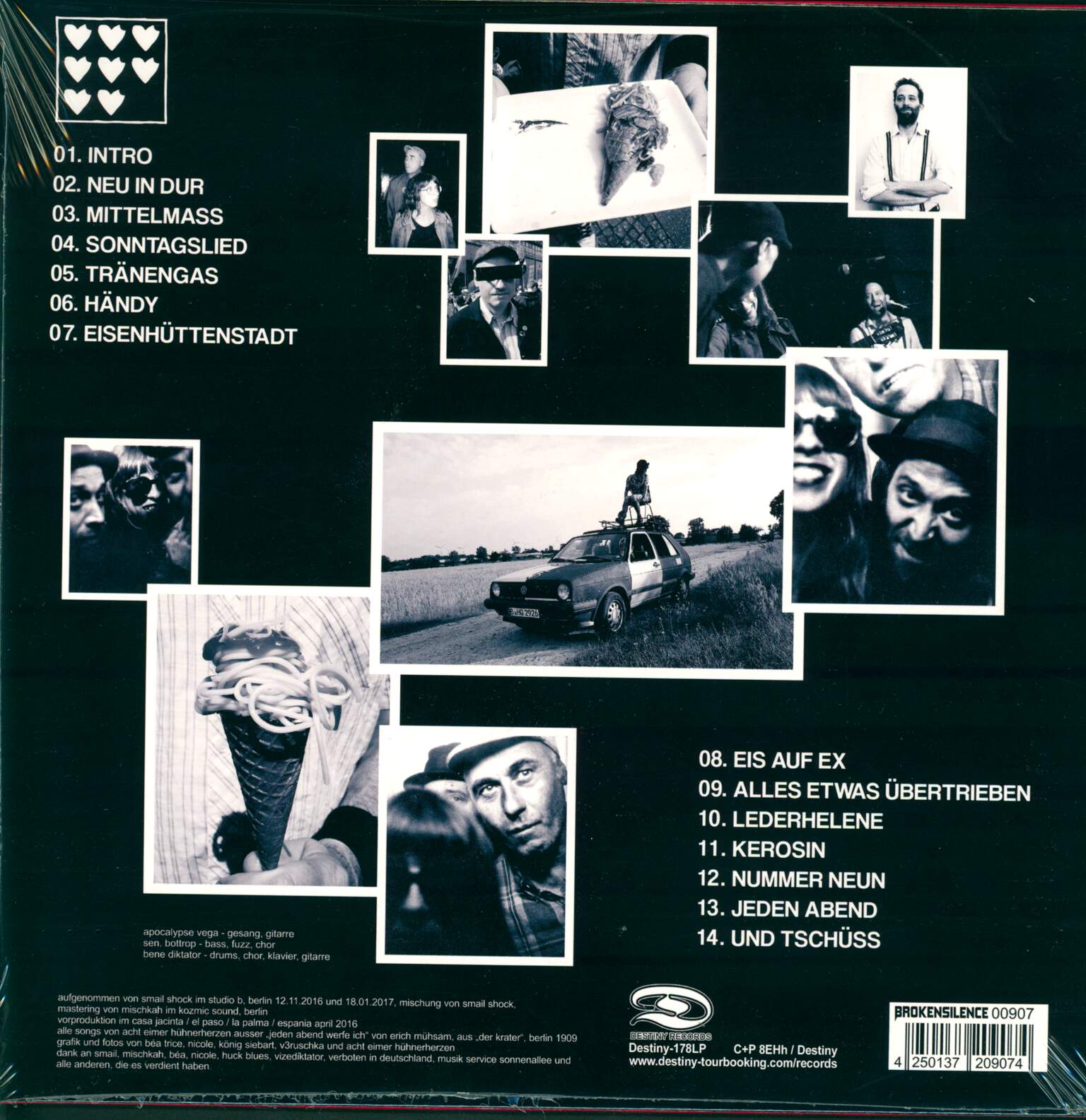 Acht Eimer Hühnerherzen: s/t, 1×LP (Vinyl)