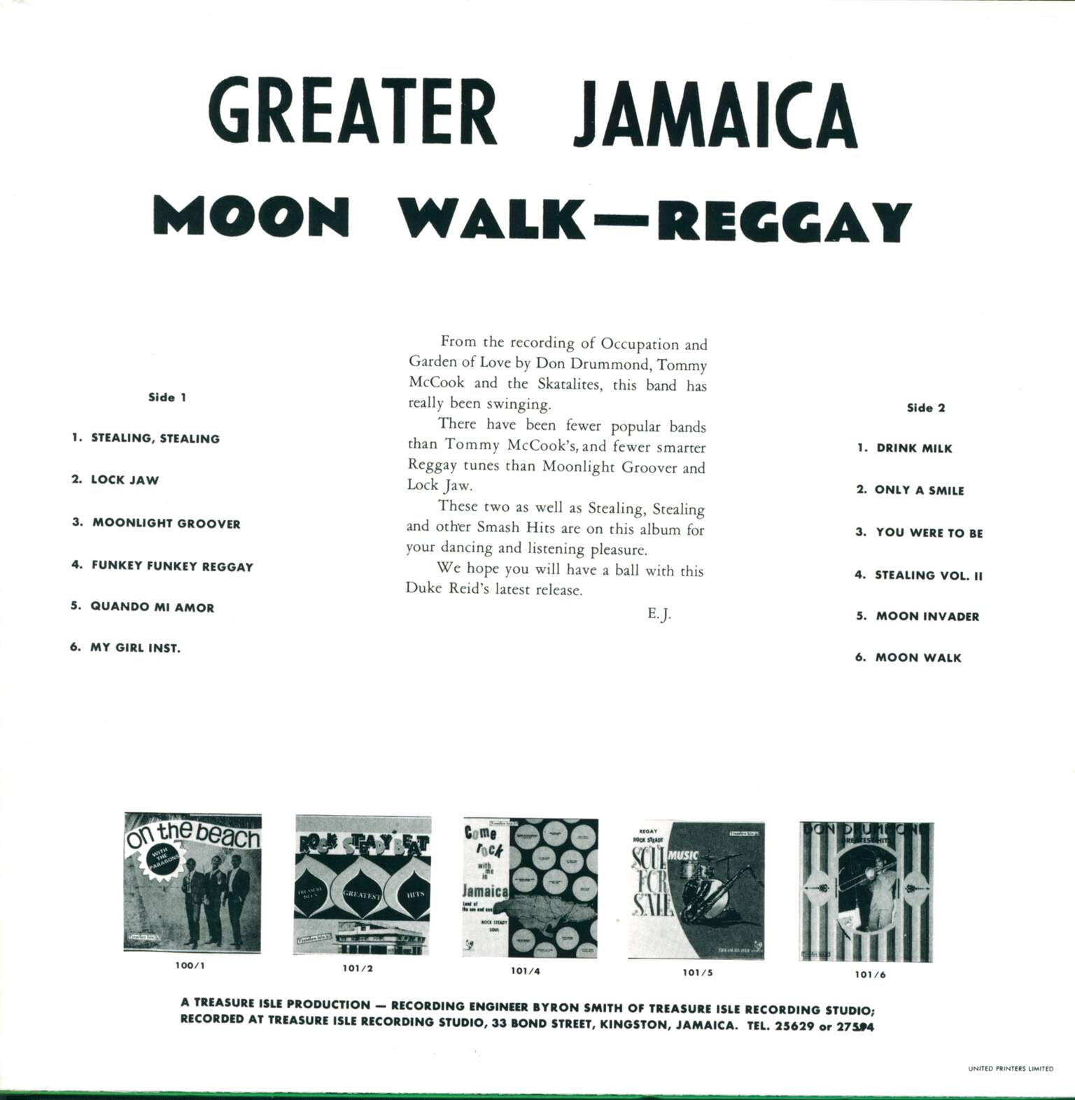 Tommy McCook: Greater Jamaica Moon Walk - Reggay, 1×LP (Vinyl)