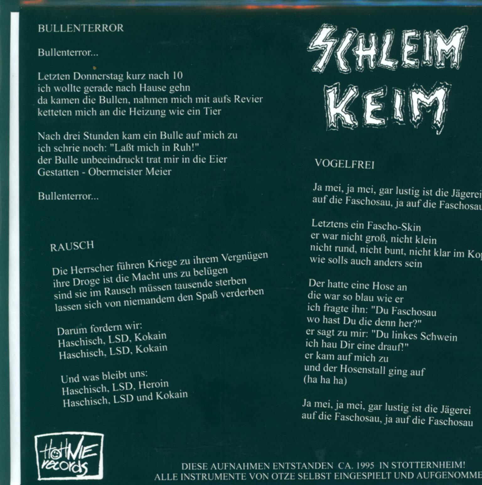 Schleim-Keim: Drecksau, 1×7" Single (Vinyl)