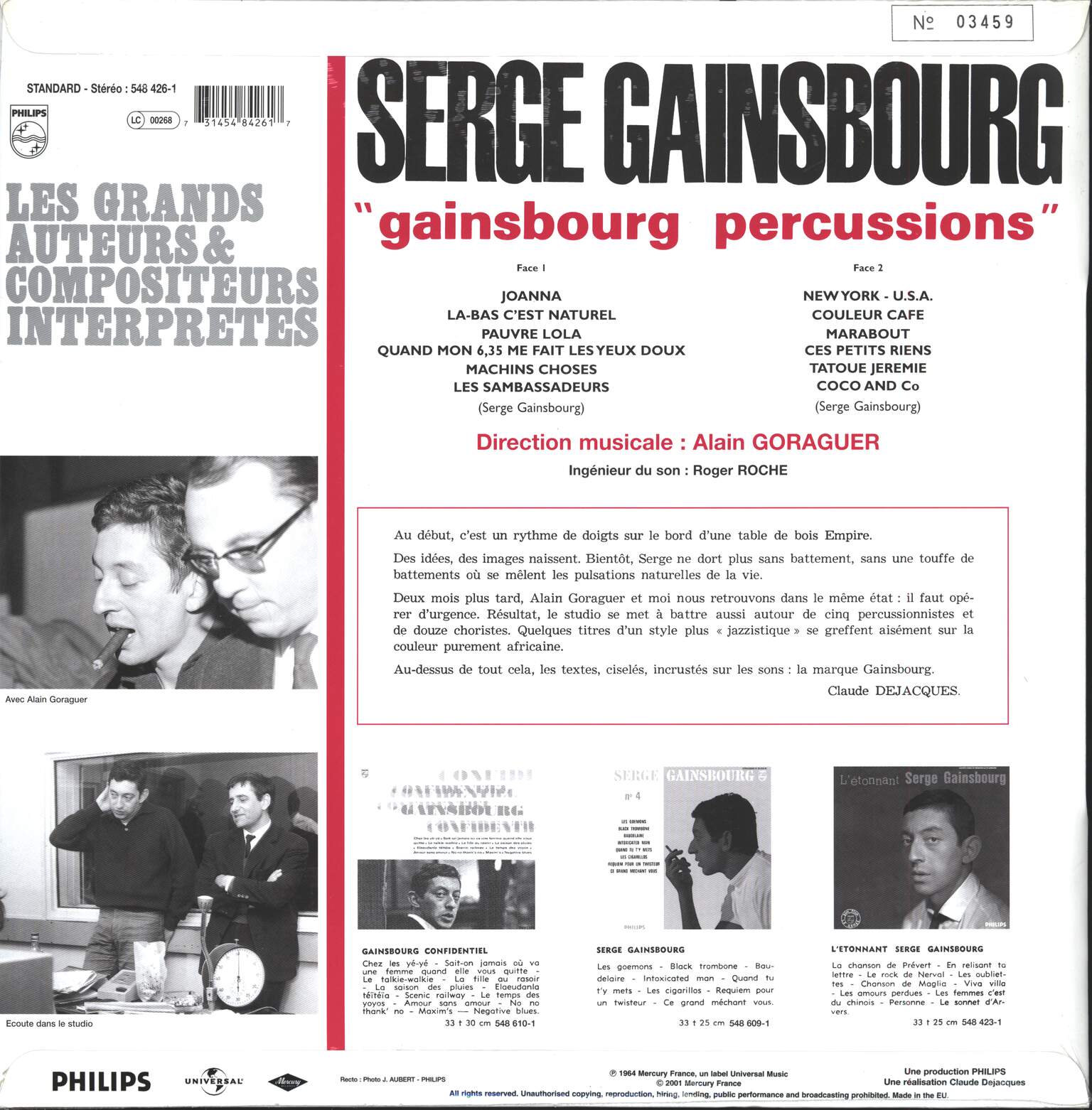 Serge Gainsbourg: Gainsbourg Percussions, 1×LP (Vinyl)