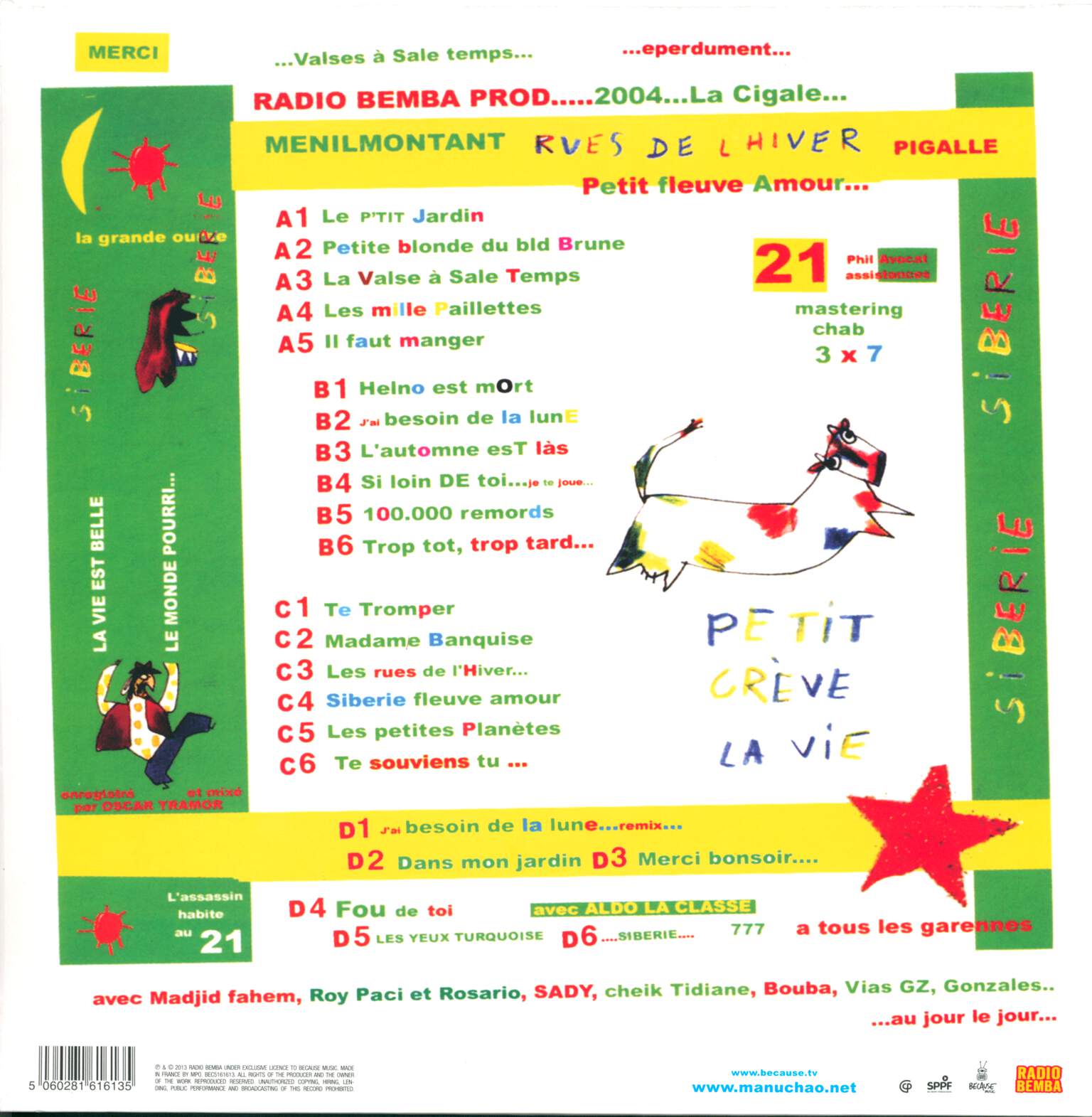 Manu Chao: Siberie M'Etait Contéee, 2×LP (Vinyl), 1×CD