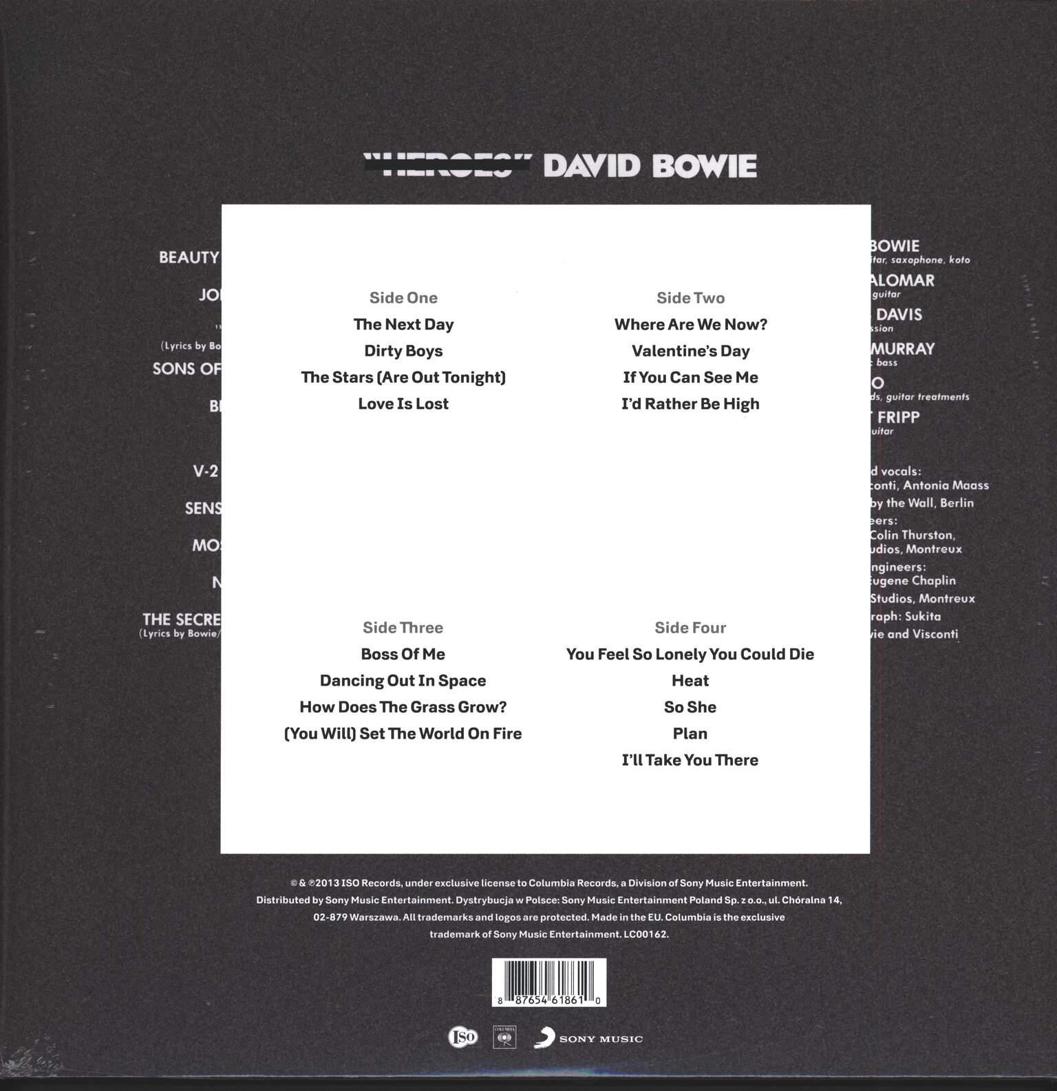 David Bowie: The Next Day, 1×CD, 2×LP (Vinyl)