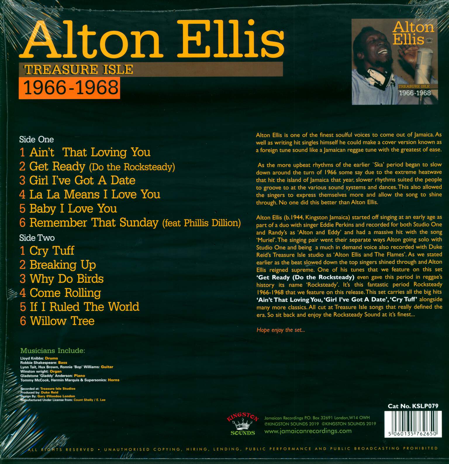 Alton Ellis: Treasure Isle 1966 - 1968, 1×LP (Vinyl)