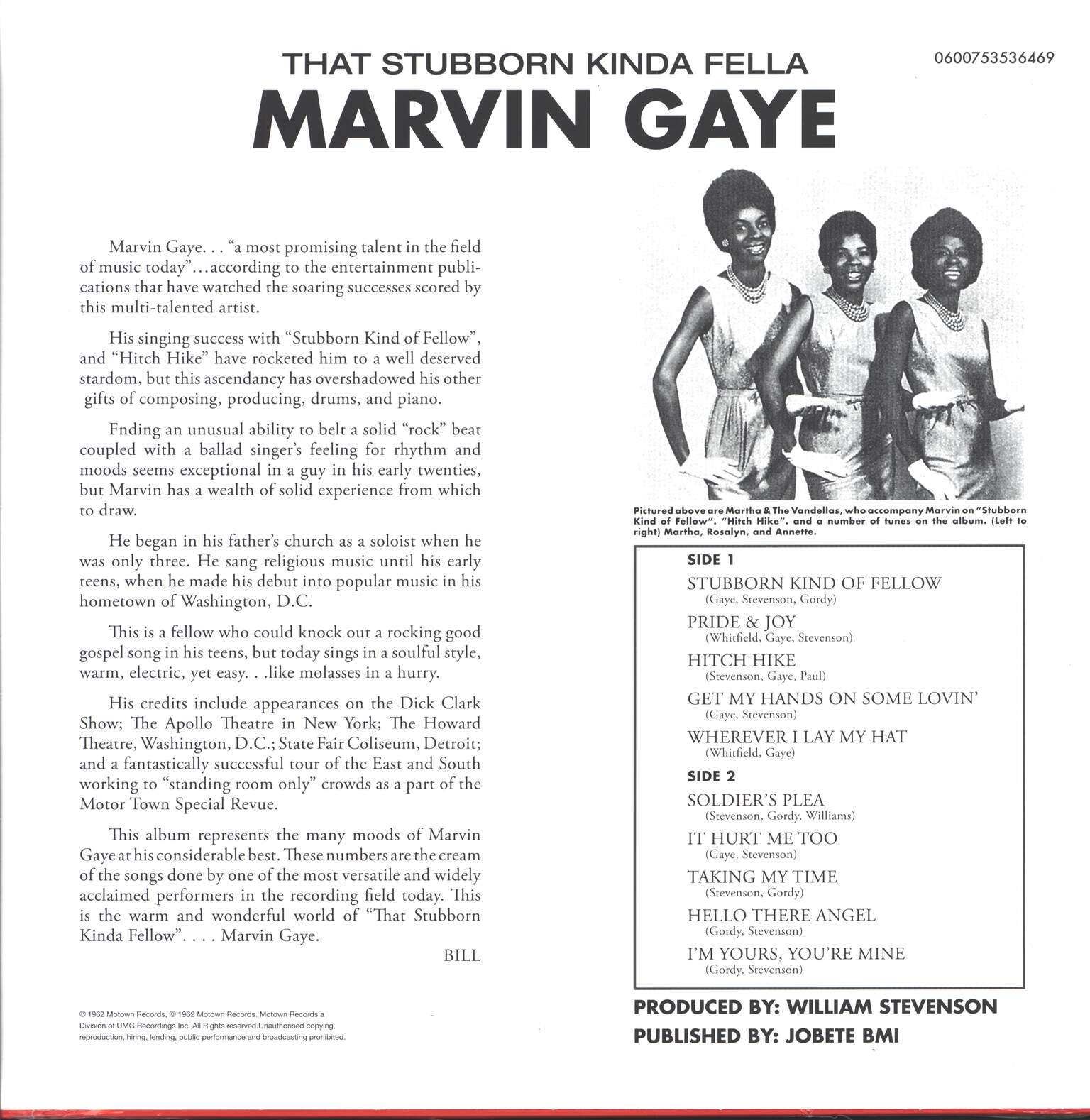 Marvin Gaye: That Stubborn Kinda Fellow, 1×LP (Vinyl)