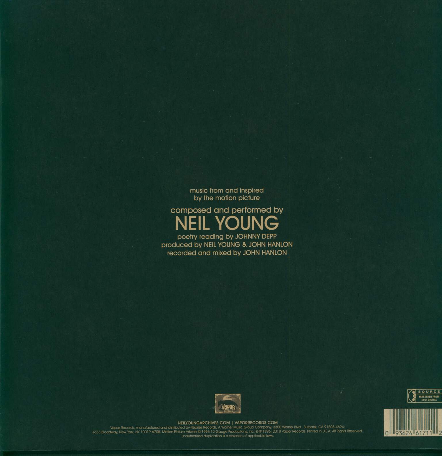 Neil Young: Dead Man, 2×LP (Vinyl)