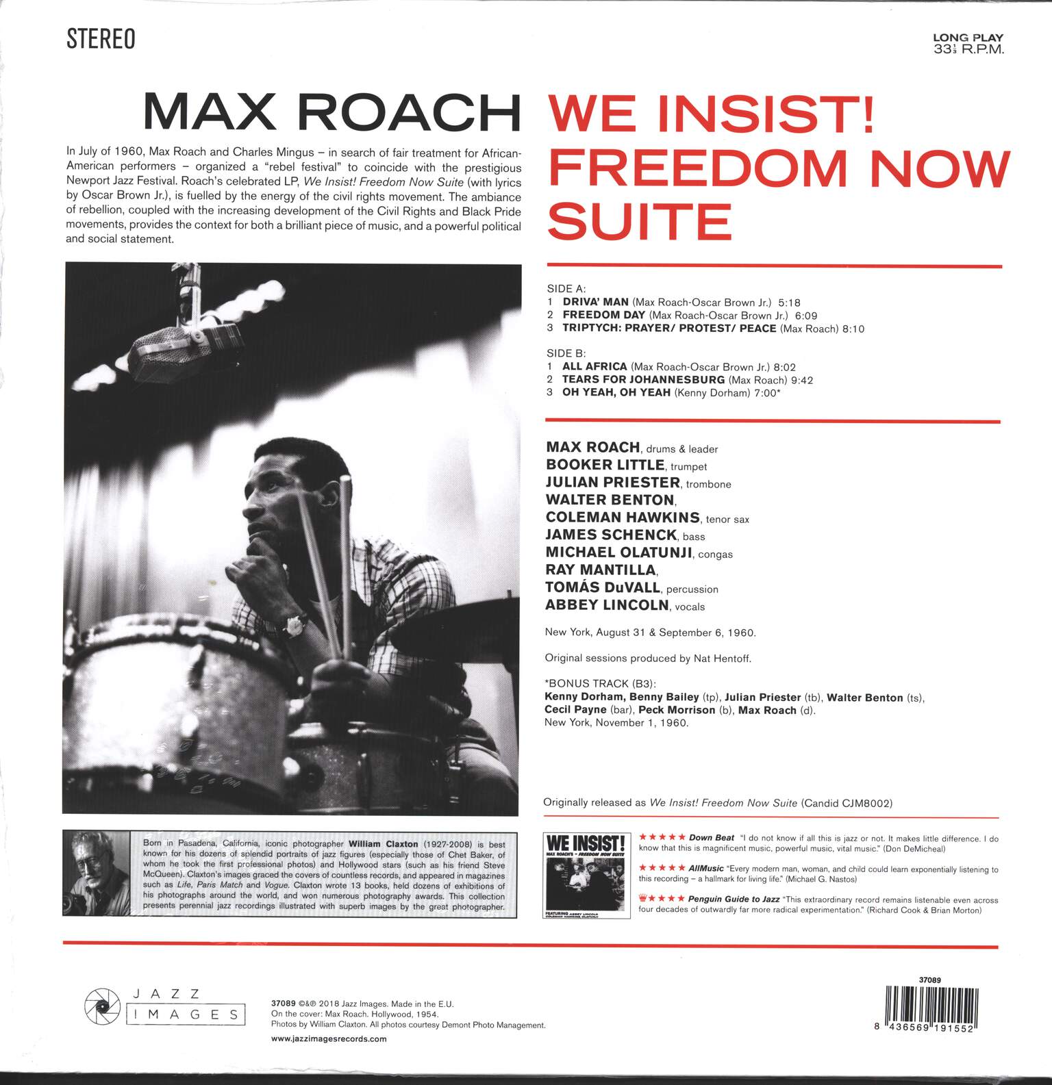 Max Roach: We Insist! Max Roach's Freedom Now Suite, 1×LP (Vinyl)